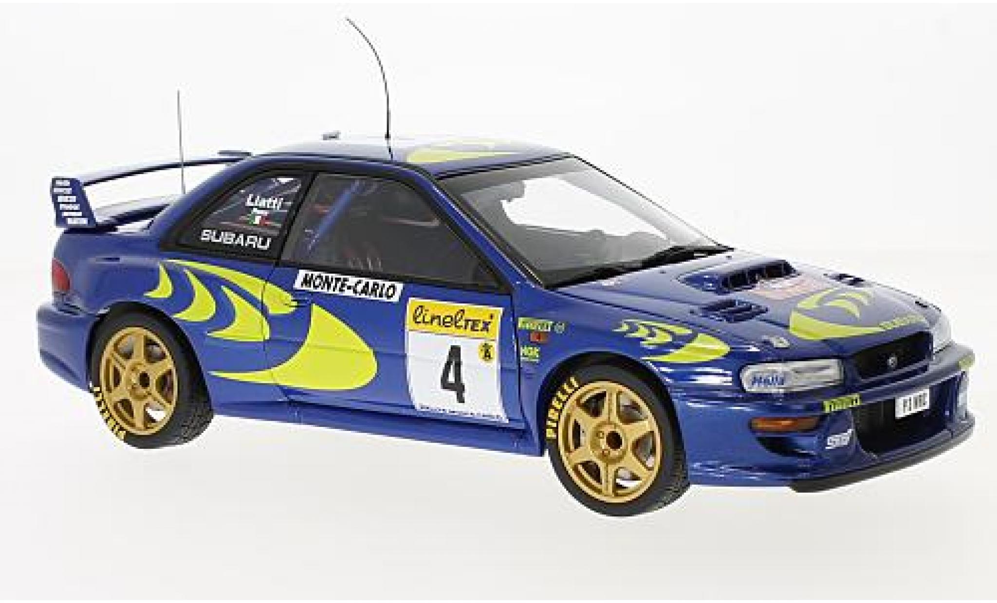 Subaru Impreza 1/18 AUTOart WRC No.4 Rallye Monte Carlo 1997 P.Liatti/F.Pons modellino in miniatura