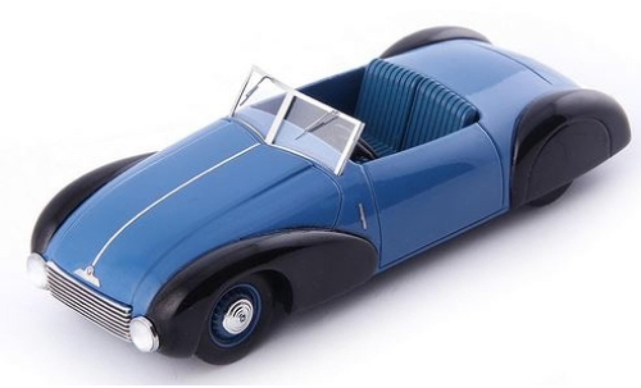Bmw 340 1/43 AutoCult /1 Roadster blu/nero 1949 modellino in miniatura