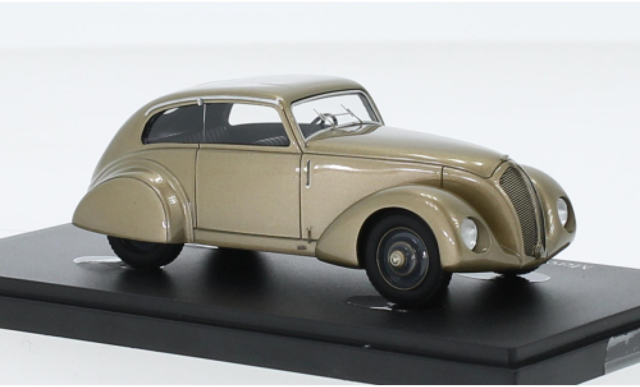 Mercedes 170 1/43 AutoCult (W15) Stromlinie Erdmann & Rossi metallise beige 1933 modellino in miniatura