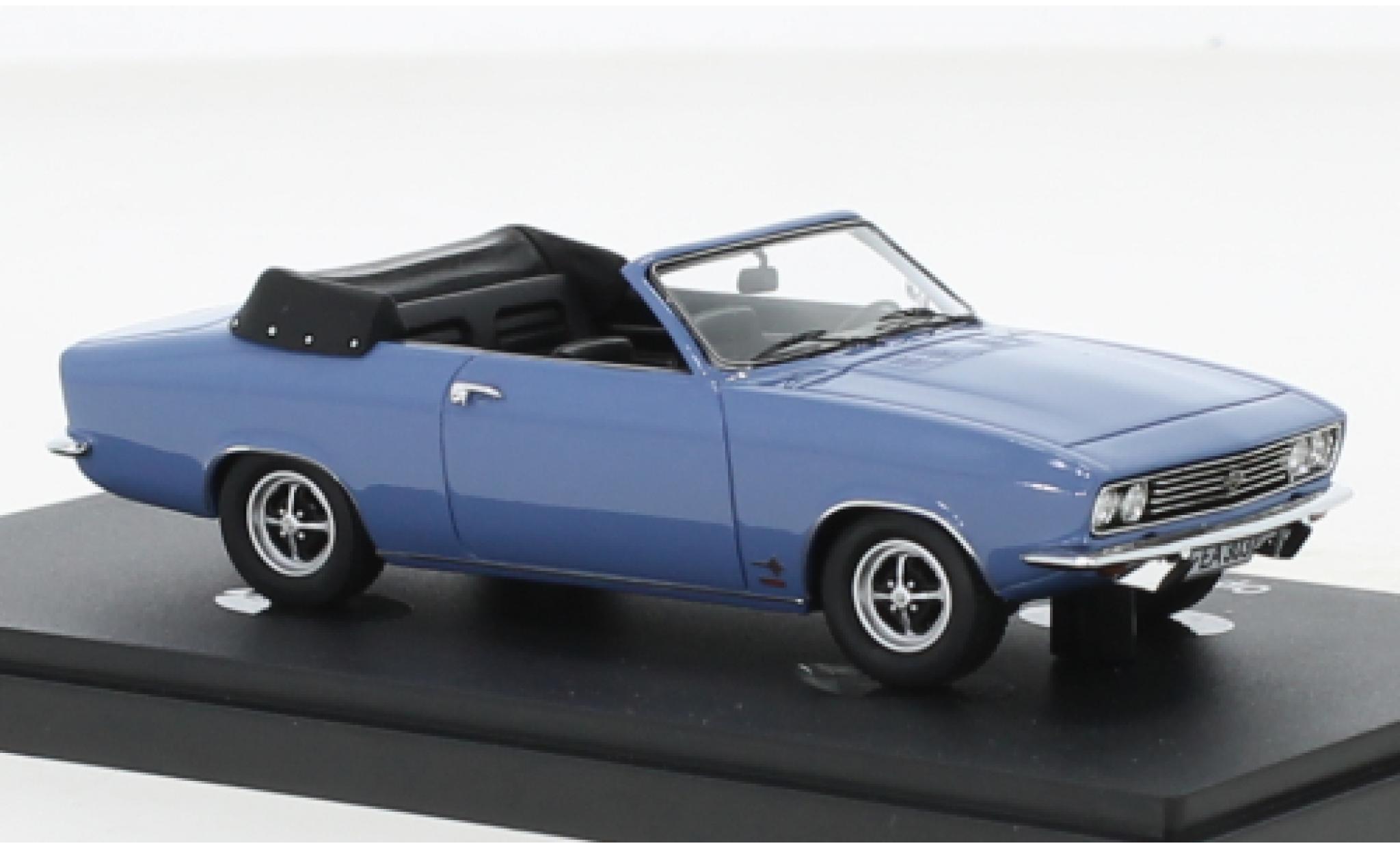 Opel Manta 1/43 AutoCult Autocult/Avenue 43 A cabriolet Karmann blu 1971 modellino in miniatura