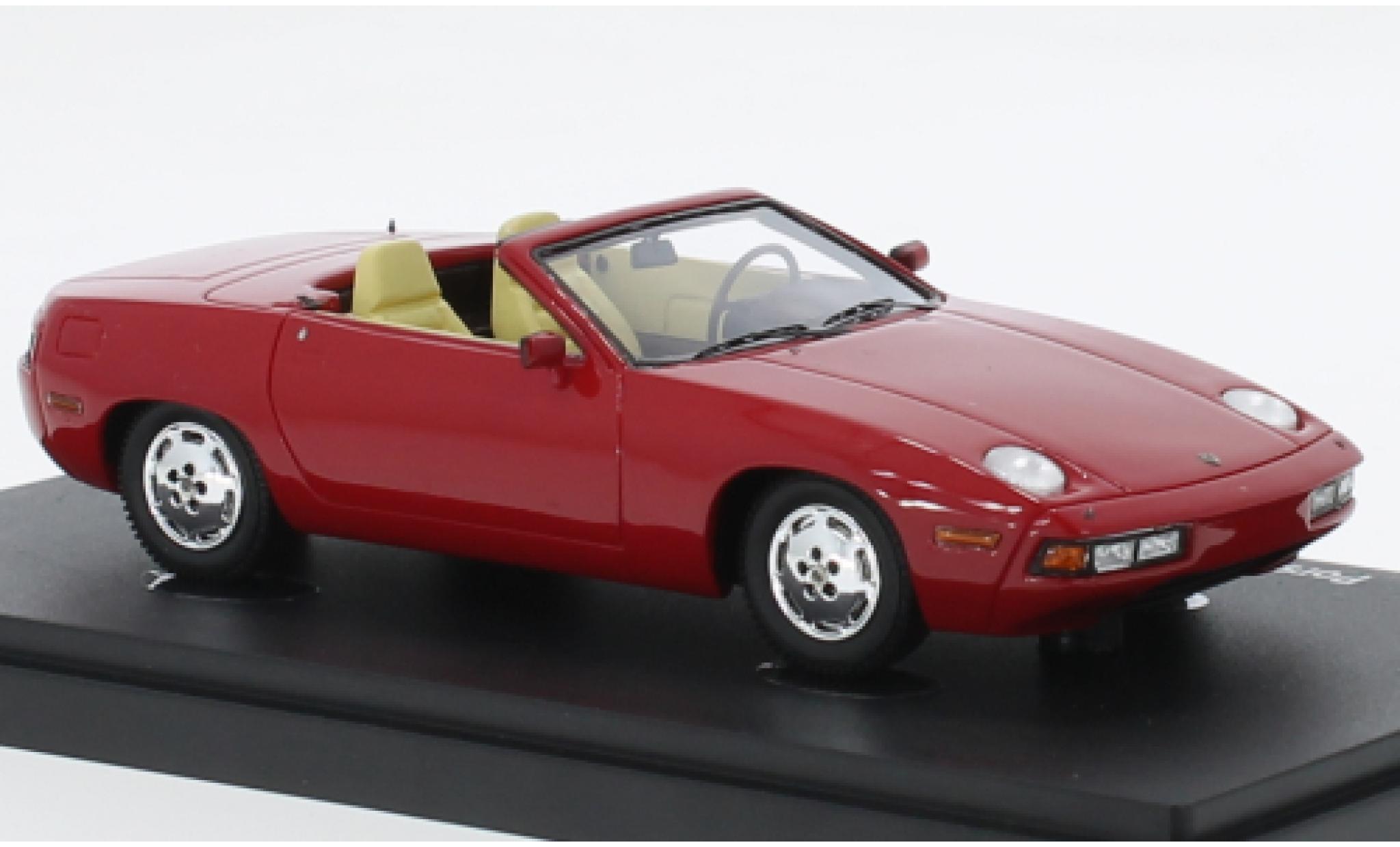 Porsche 928 1/43 AutoCult Autocult/Avenue 43 Carelli Design cabriolet rosso 1981 modellino in miniatura