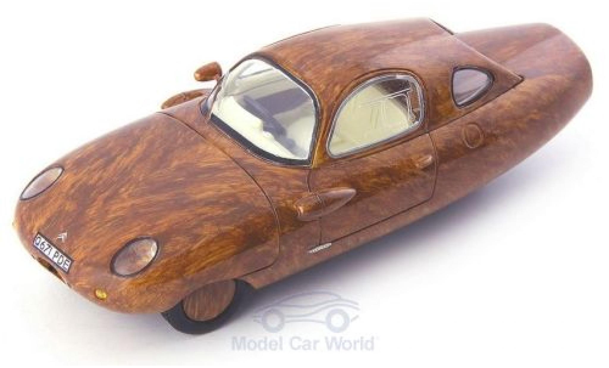 Citroen 2CV 1/43 AutoCult Wood Tryane II marroneee RHD 1986 modellino in miniatura