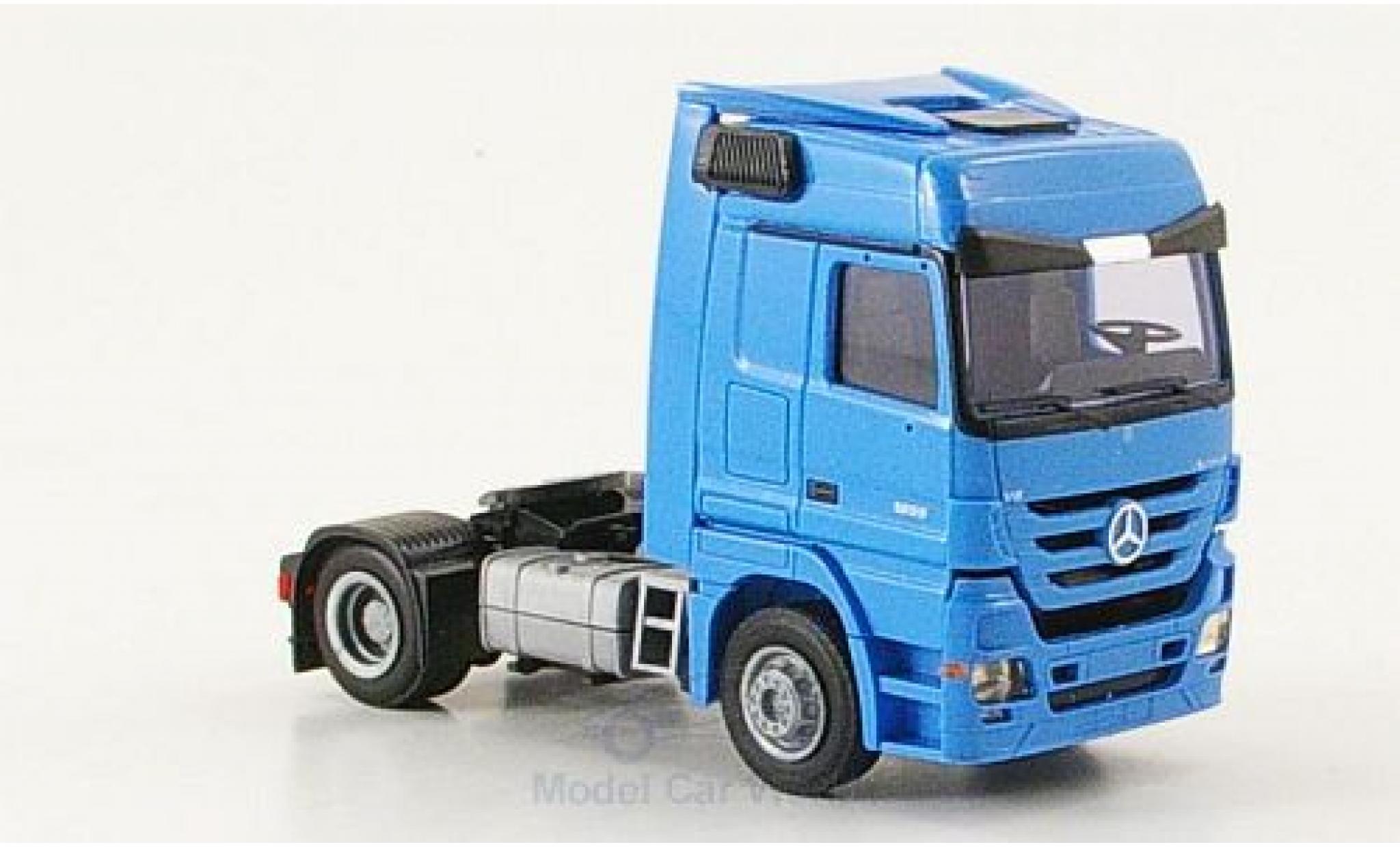 Mercedes Actros 1/87 AWM 1855 MP3 2-Achser Aerop. blu modellino in miniatura