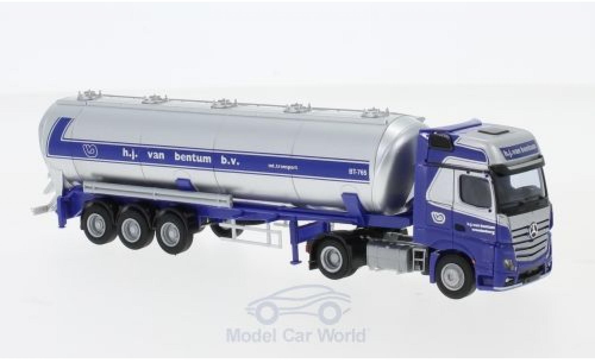 Mercedes Actros 1/87 AWM 2 GigaLiner /Aerop. Van Bentum Kippsilo-Sattelzug modellino in miniatura