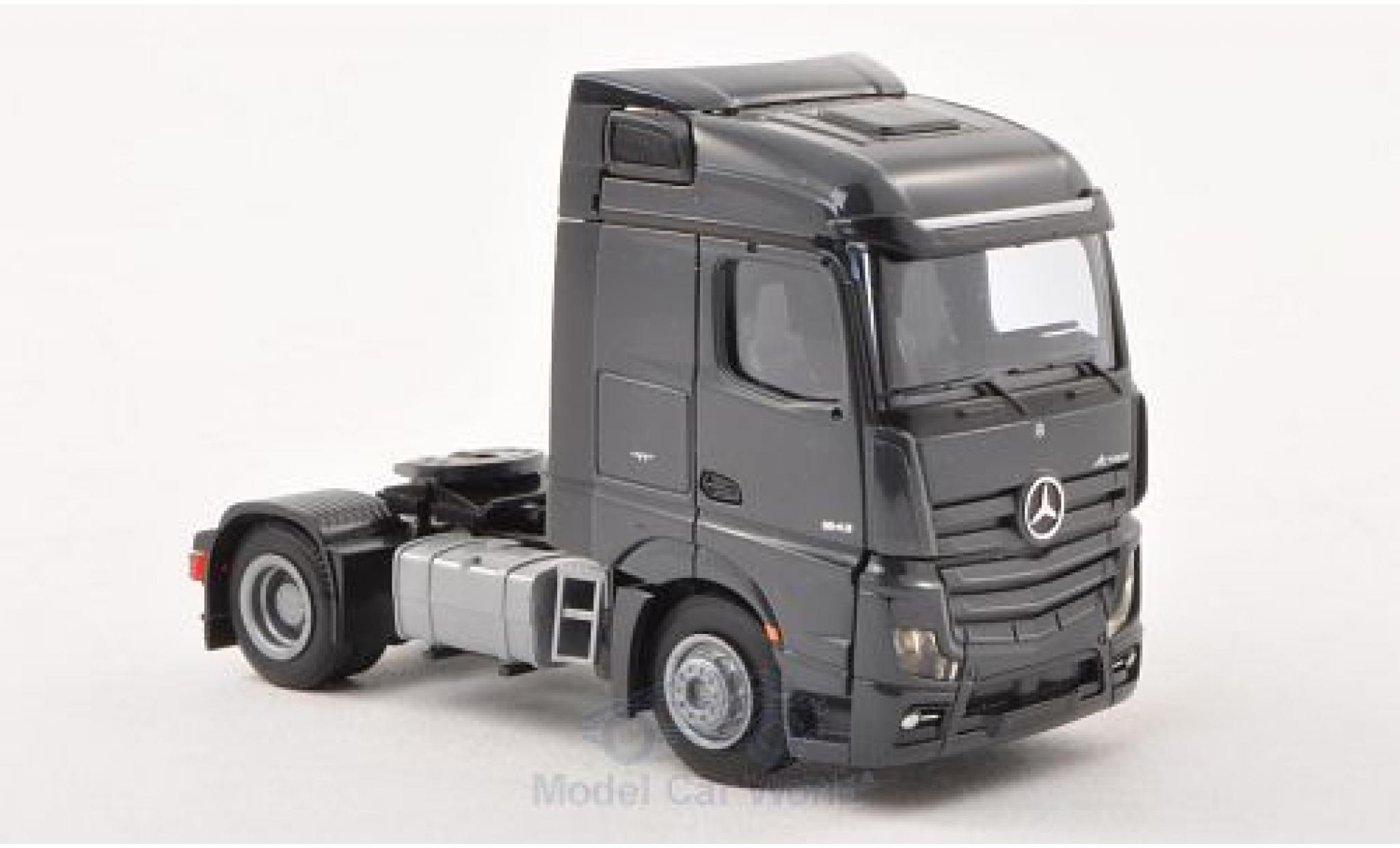 Mercedes Actros 1/87 AWM 2 Streamspace/Aerop. dkl.-grigio 2-achsig grigio modellino in miniatura