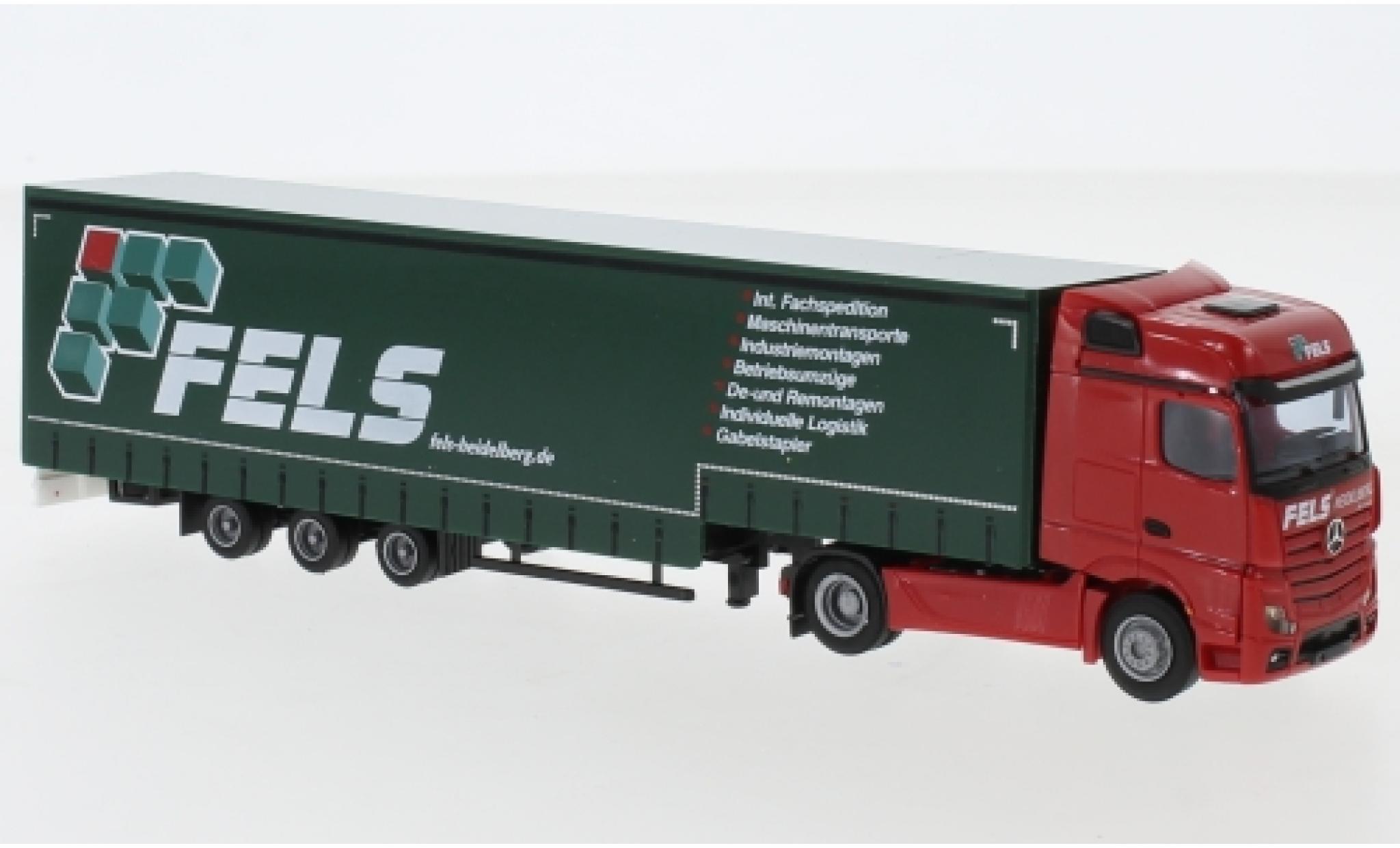 Mercedes Actros 1/87 AWM 5 BigSpace/Aerop. Fels Jumbo-camion avec bache modellino in miniatura