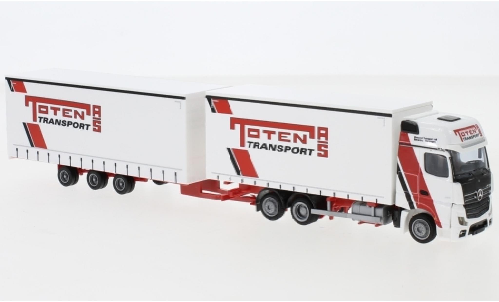 Mercedes Actros 1/87 AWM 5 GigaSpace Toten Transport AS Tridemhängerzug modellino in miniatura