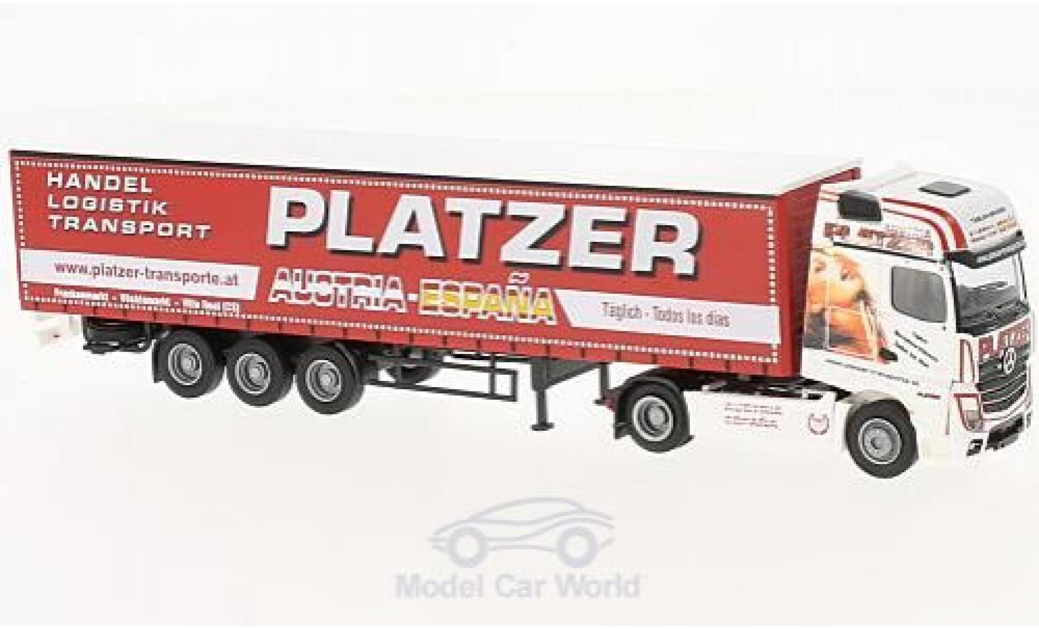 Mercedes Actros 1/87 AWM 2 Big. Aerop. Platzer (A) G-KSZ modellino in miniatura
