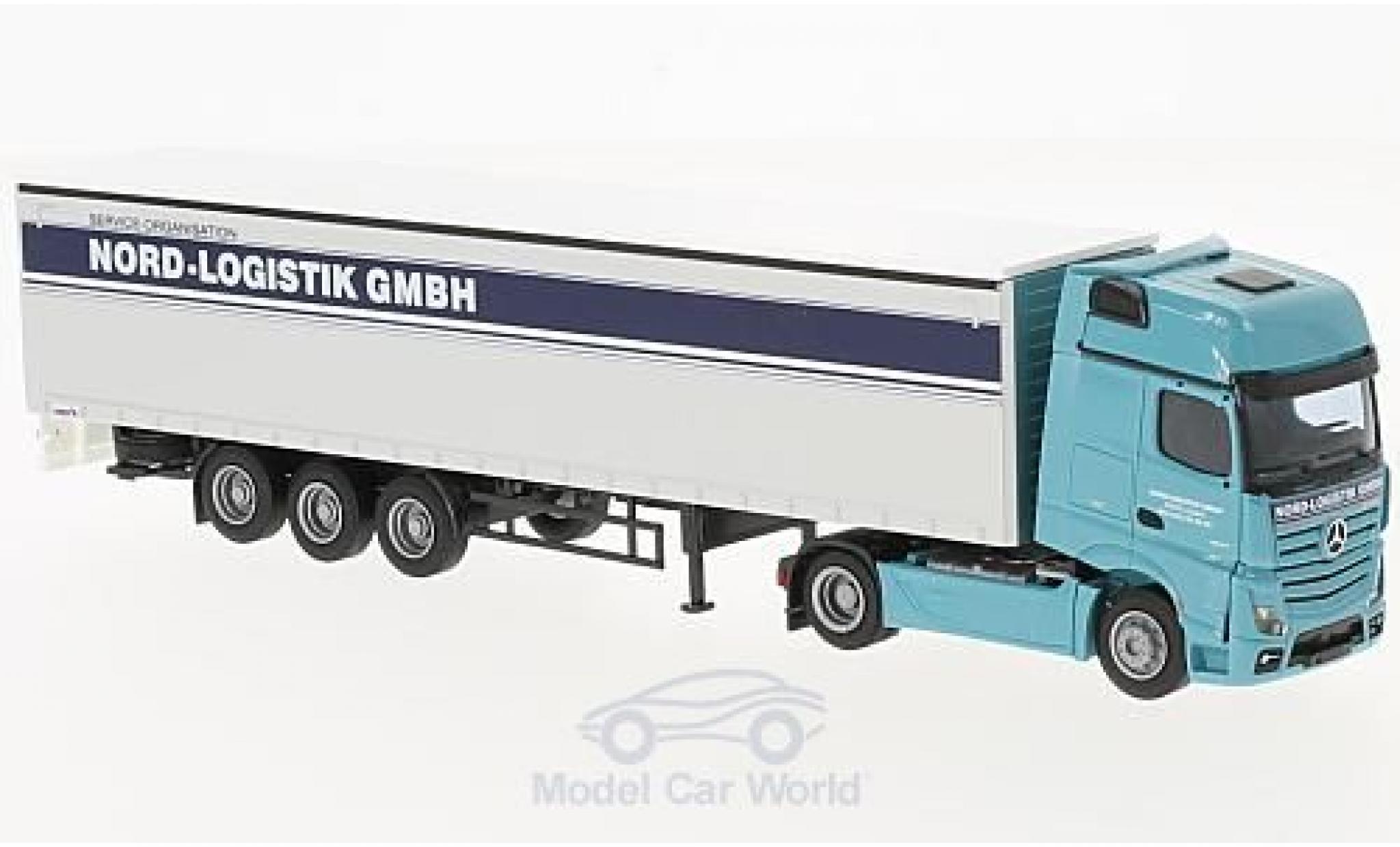 Mercedes Actros 1/87 AWM 2 Giga. / Aerop. Nord Logistik G-KSZ modellino in miniatura