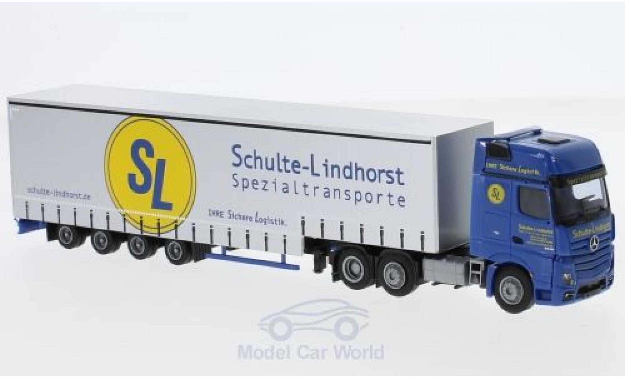 Mercedes Actros 1/87 AWM 2 Giga. Aerop. Schulte-Lindhorst Jumbo-G-KSZ modellino in miniatura