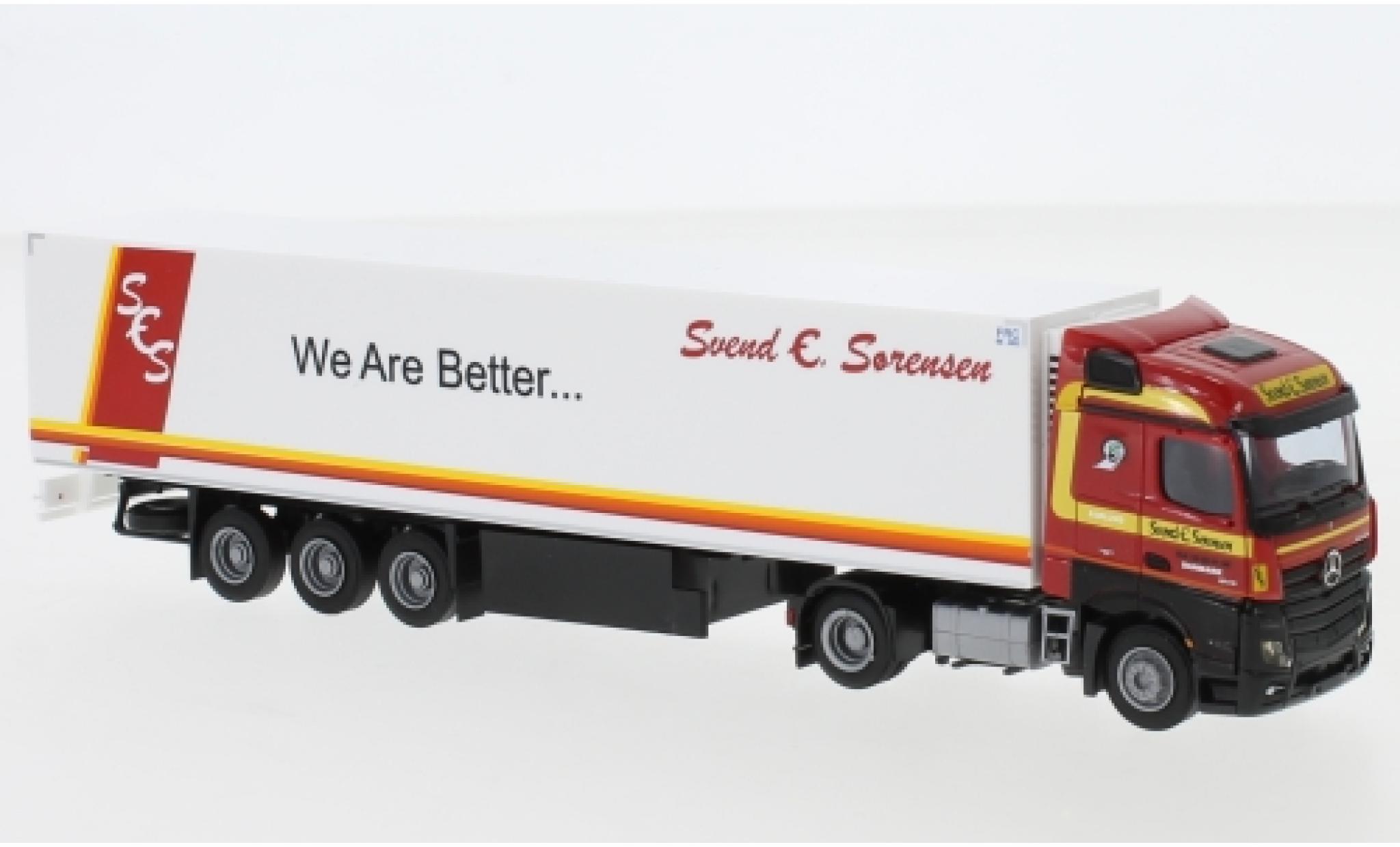 Mercedes Actros 1/87 AWM 2 Stream. Aerop. Svend Sörensen frais-KSZ modellino in miniatura