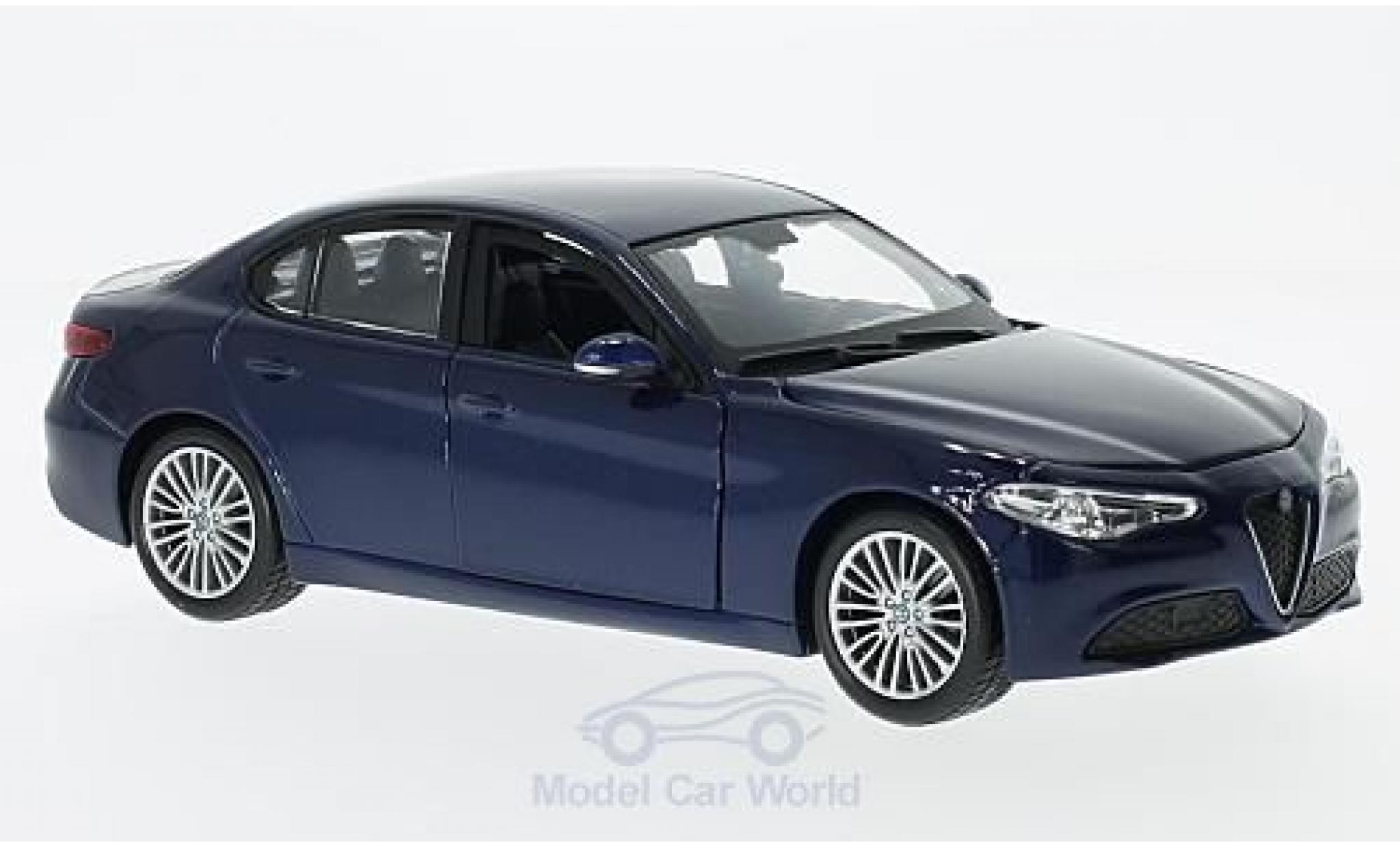 Alfa Romeo Giulia 1/24 Burago metallico blu 2016 modellino in miniatura