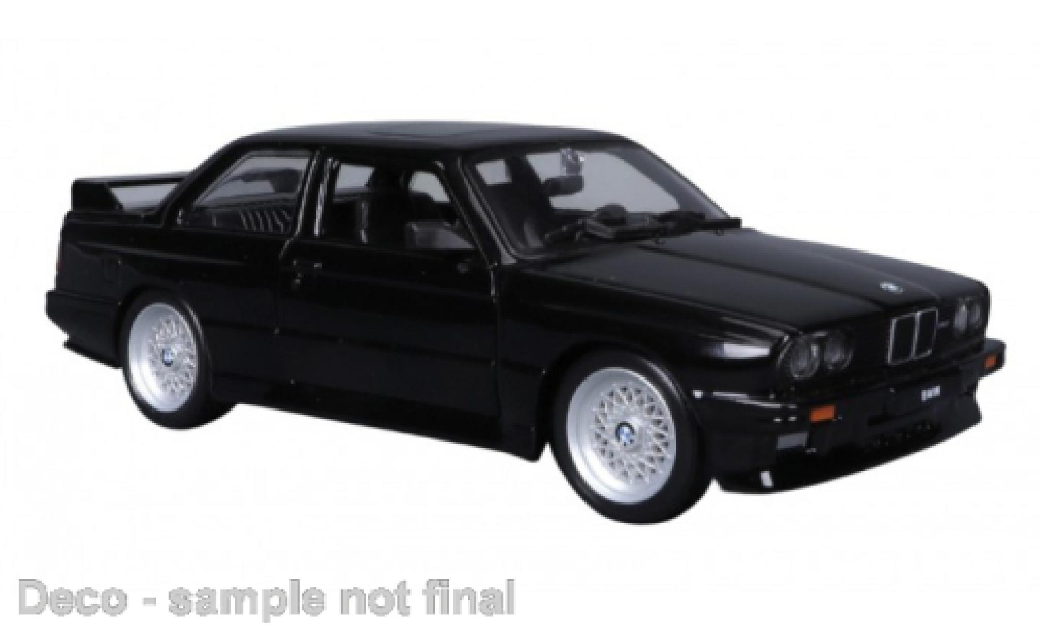 Bmw M3 1/24 Burago Bburago (E30) nero 1988 modellino in miniatura