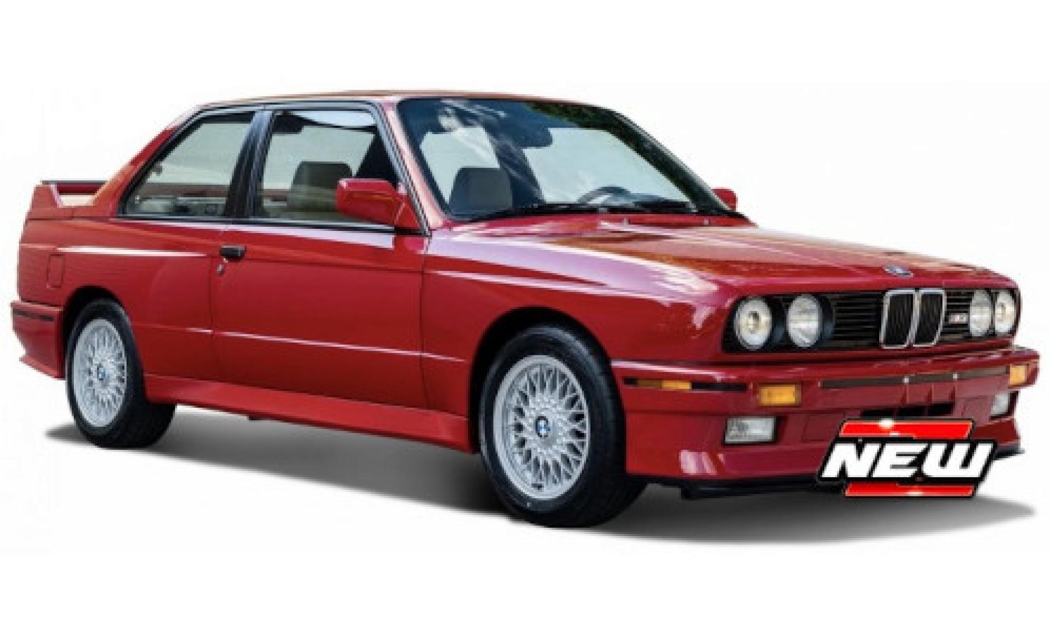 Bmw M3 1/24 Burago (E30) rosso 1988 modellino in miniatura
