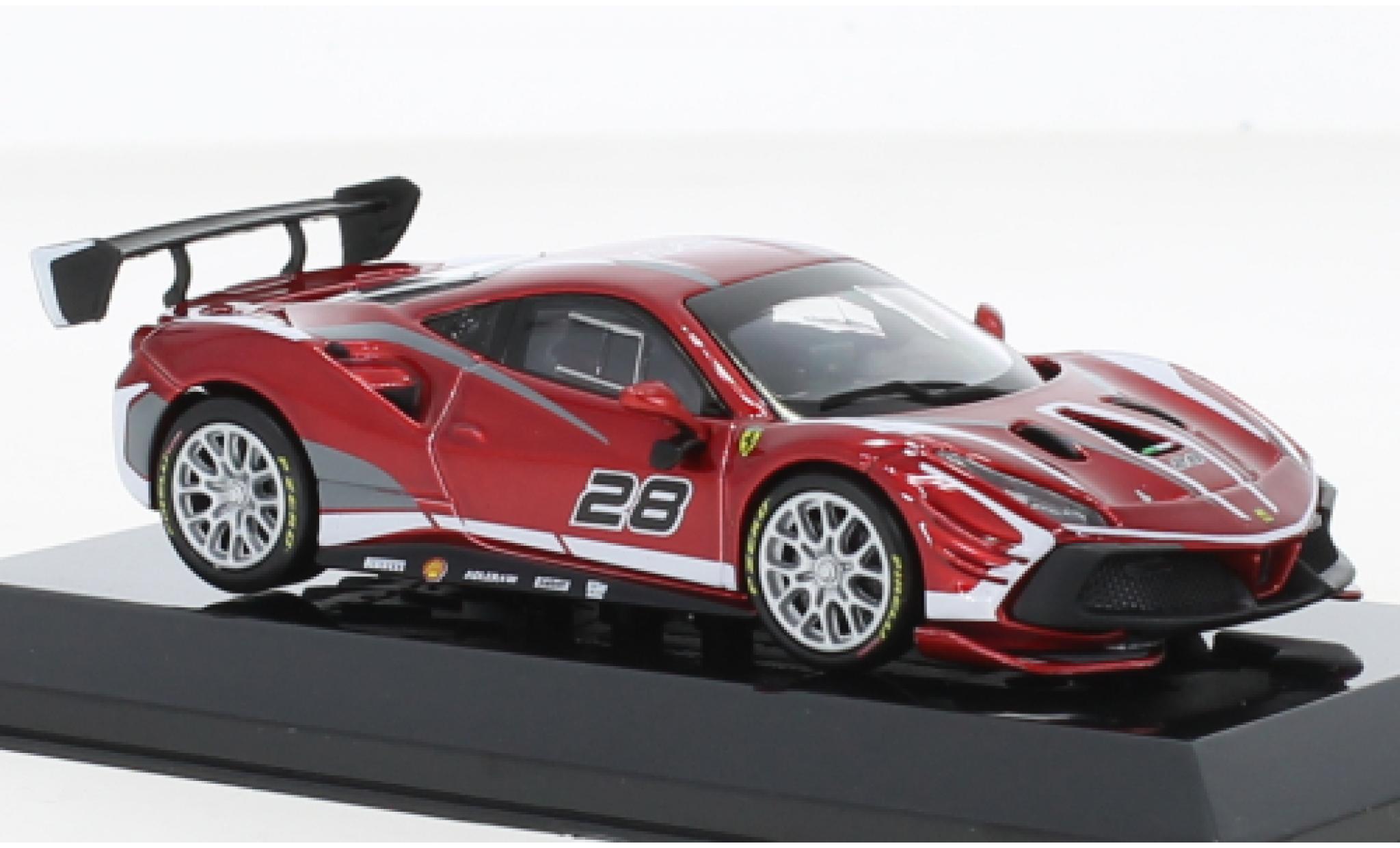Ferrari 488 1/43 Burago Challenge Evo No.28 2020 modellino in miniatura