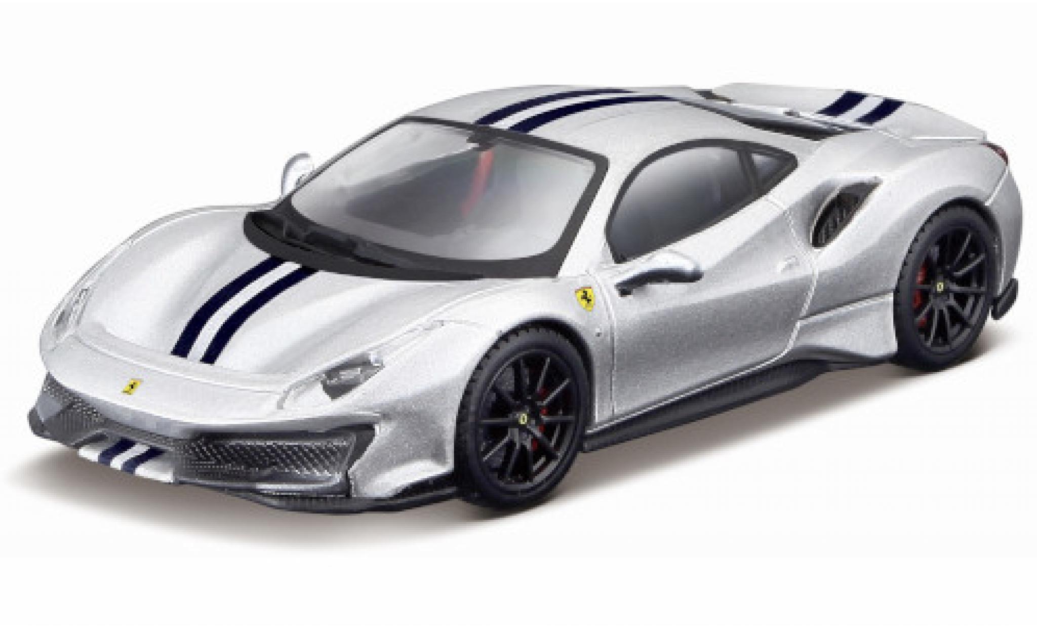 Ferrari 488 1/43 Burago Pista d/blu foncé 2018 modellino in miniatura