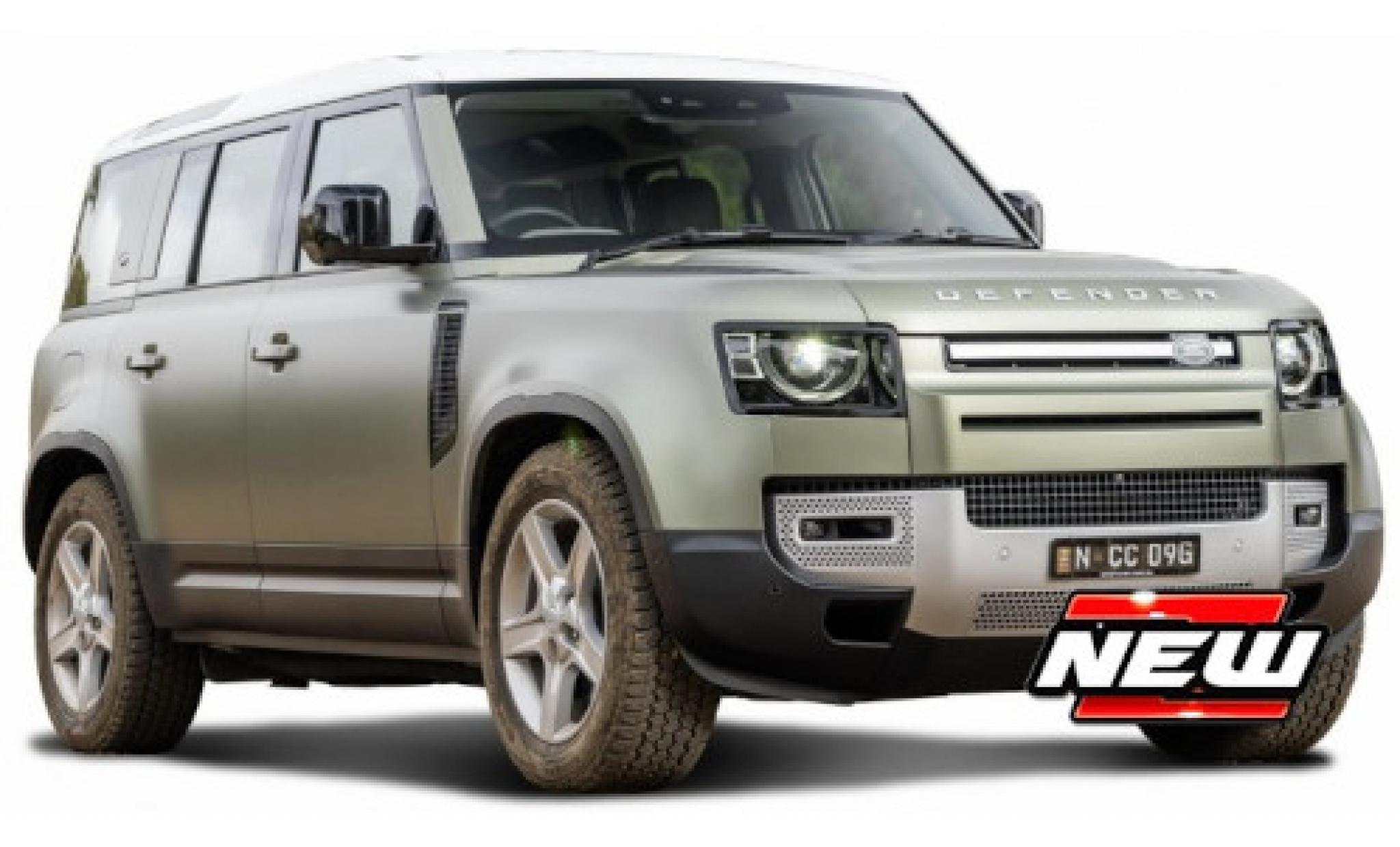 Land Rover Defender 1/24 Burago 110 metallise verde/bianco modellino in miniatura