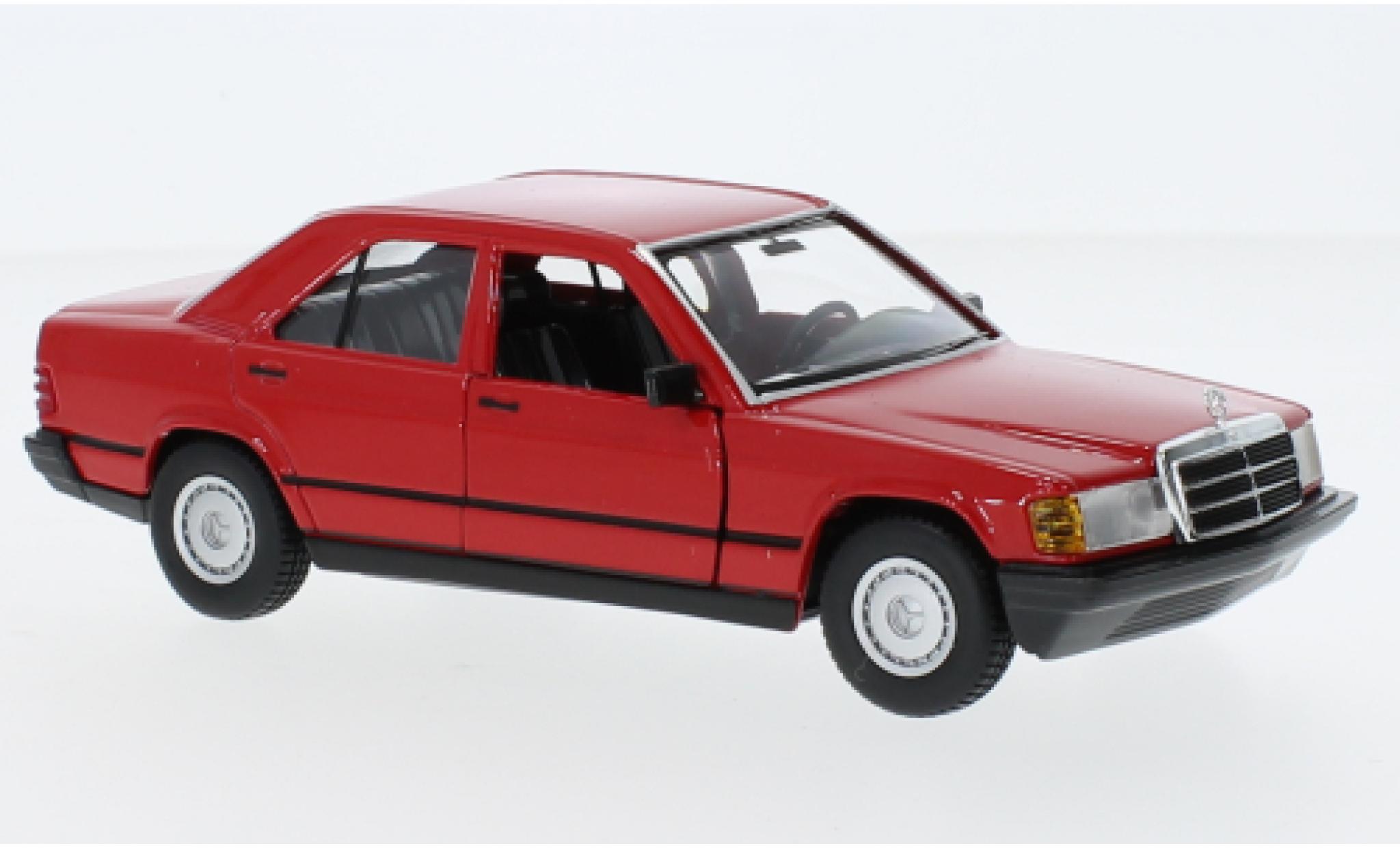 Mercedes 190 1/24 Burago Bburago E 2.6 (W201) rosso 1987 modellino in miniatura