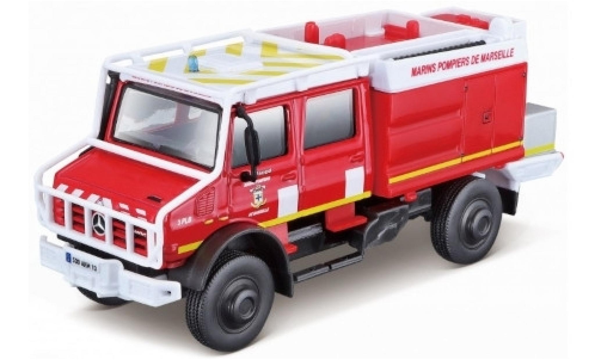 Mercedes Unimog 1/50 Burago U5000 Marins Pompiers De Marseille modellino in miniatura