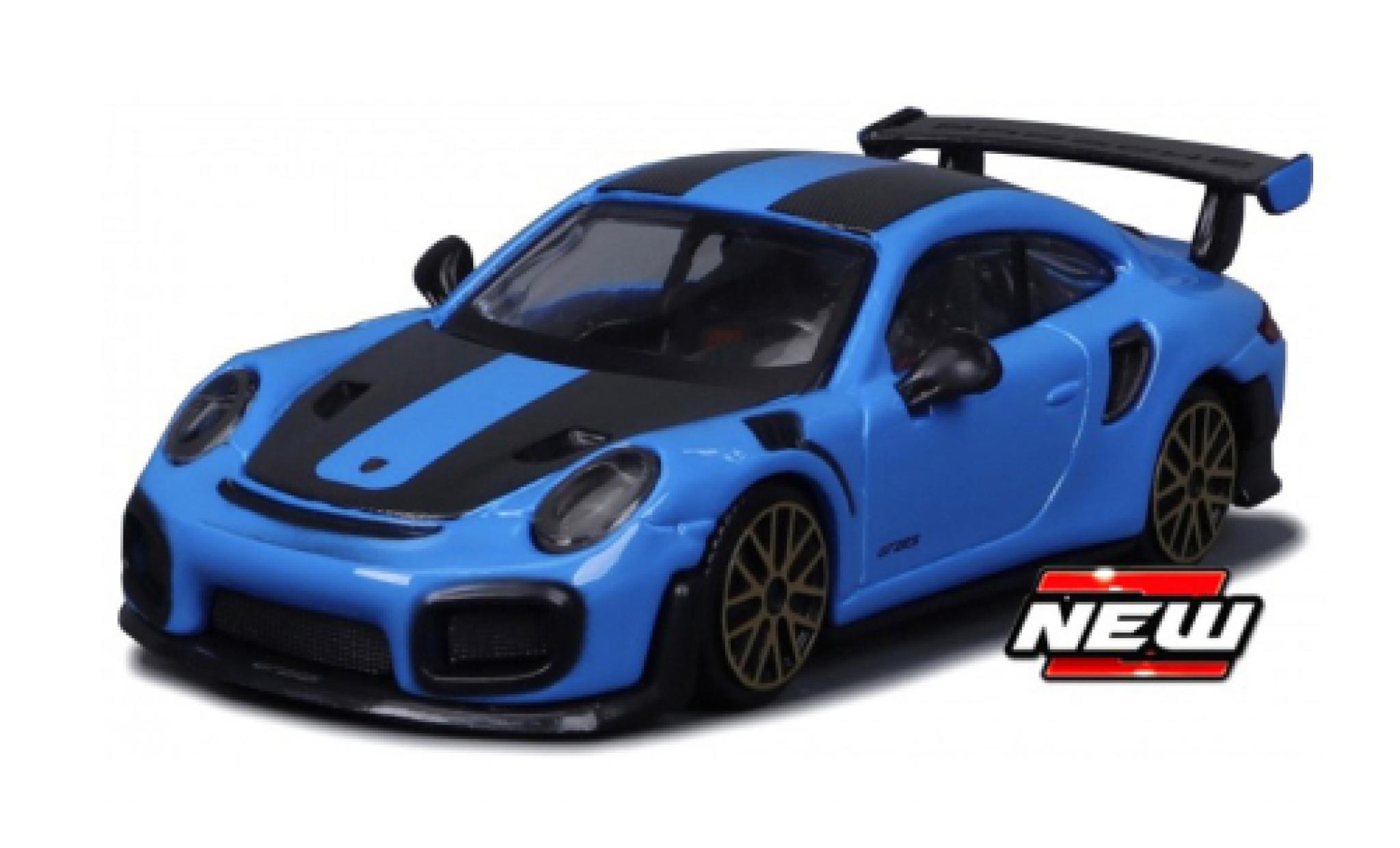 Porsche 911 1/43 Burago GT2 RS blu/nero modellino in miniatura