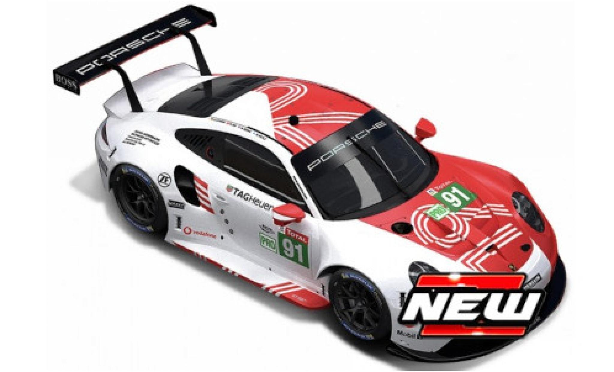 Porsche 992 RSR 1/43 Burago 911 No.91 24h Le Mans 2020 modellino in miniatura