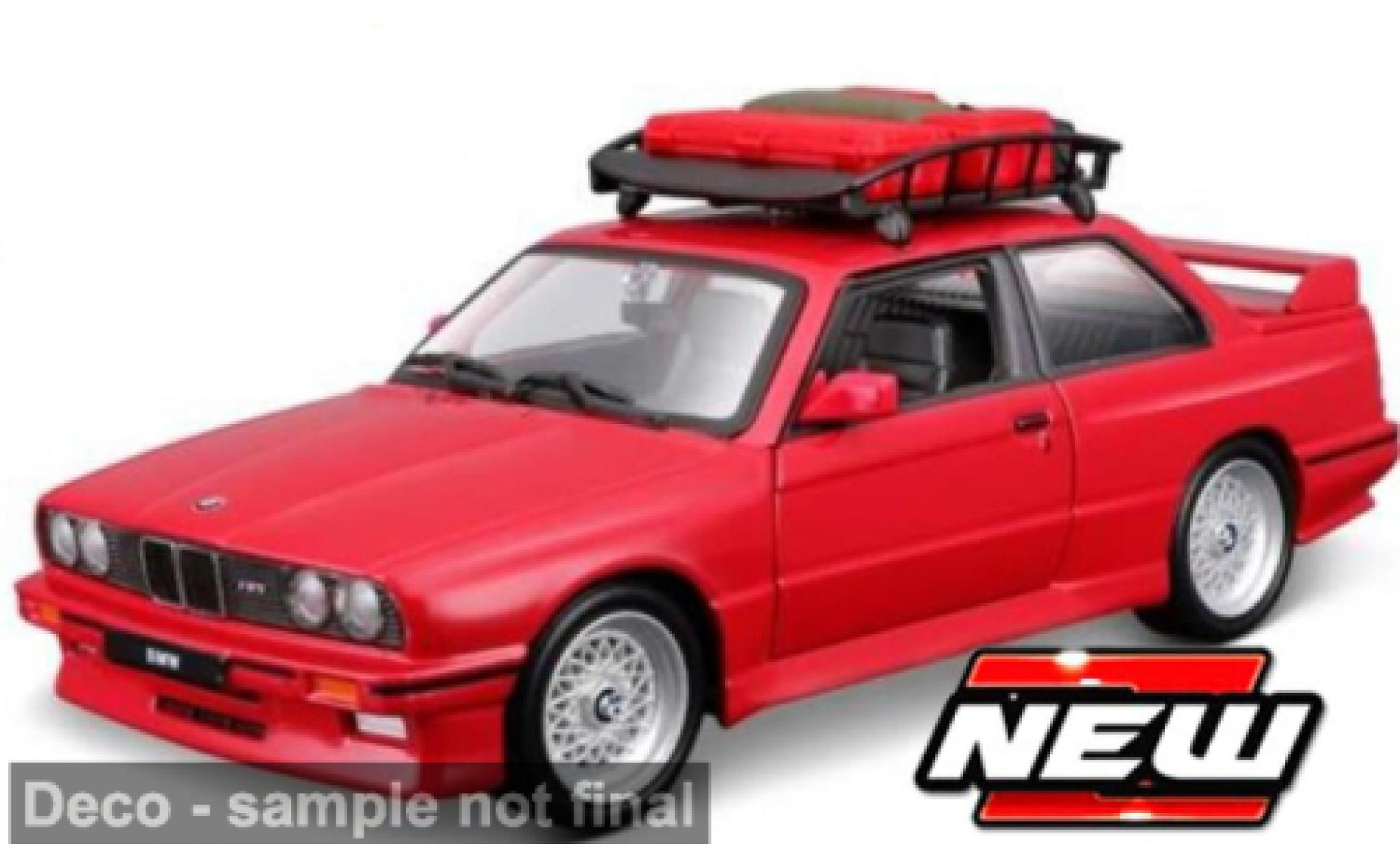 Bmw M3 1/24 Burago Bburago rot 1:24 modellino in miniatura