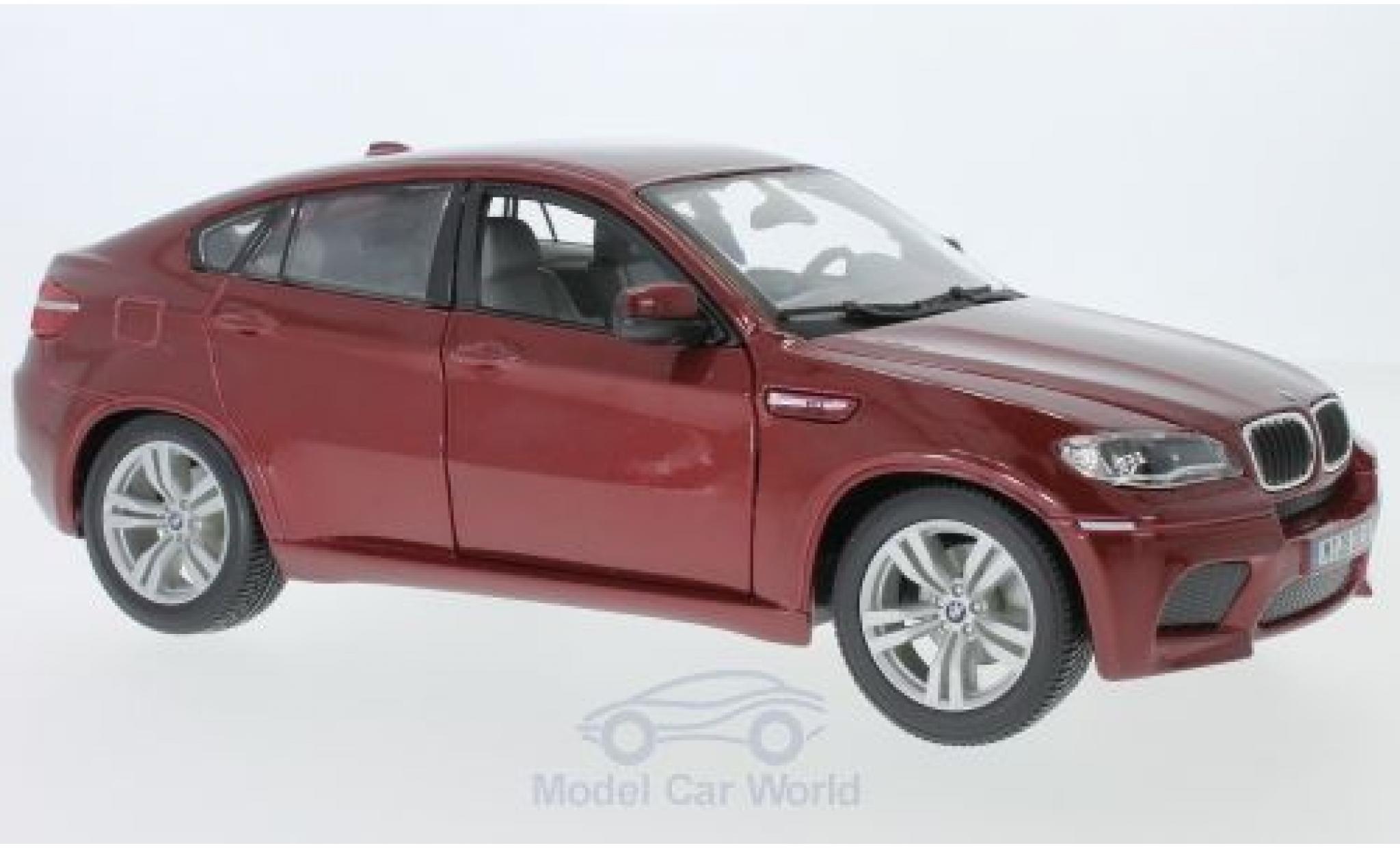 Bmw X6 1/18 Burago M metallico rosso 2008 modellino in miniatura