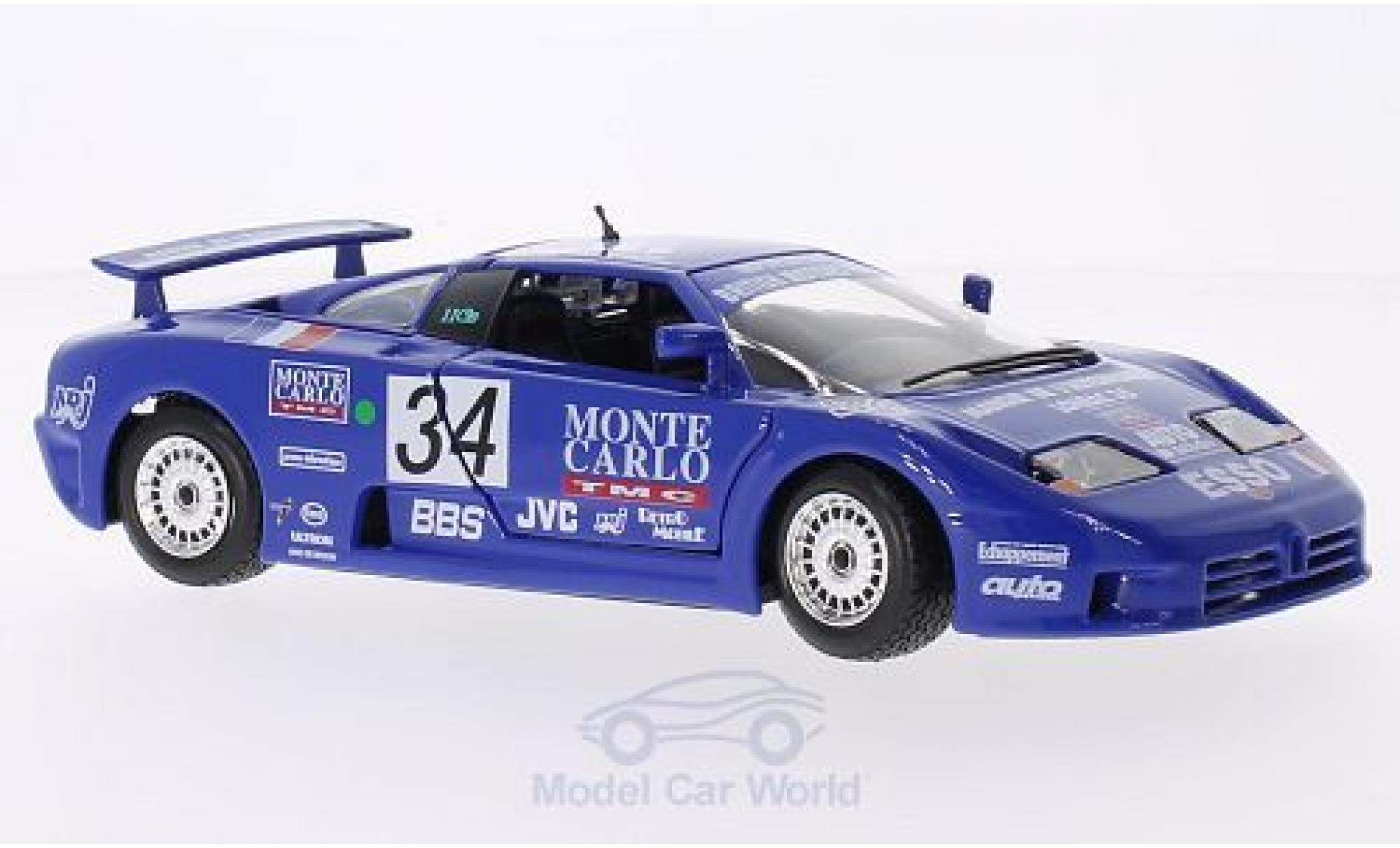 Bugatti EB110 1/24 Burago EB 110 Super Sport No.34 24h Le Mans 1990 A.Cudini/E.Helary/J.C.Bouillon modellino in miniatura