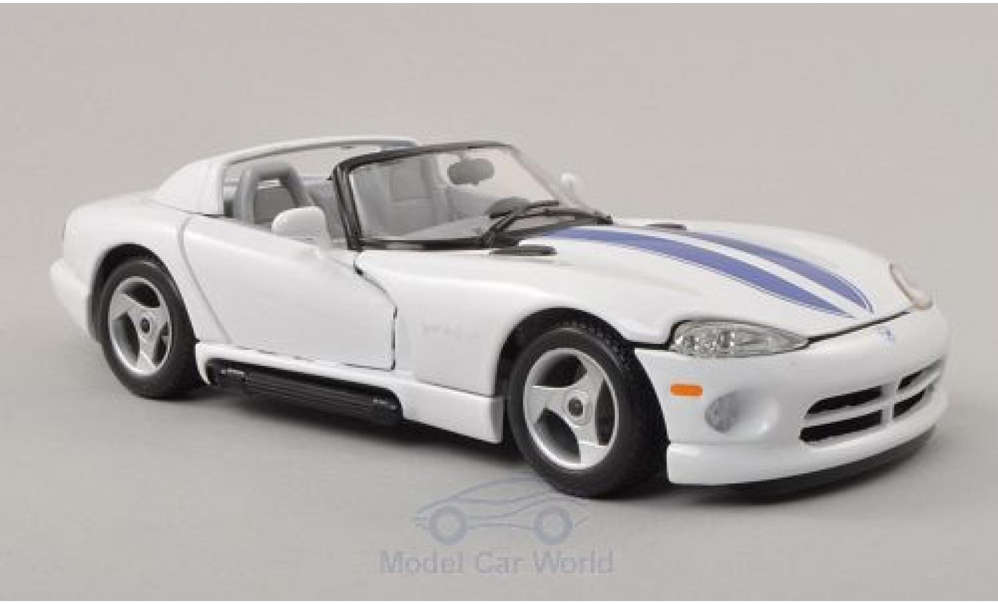 Dodge Viper 1/24 Burago RT/10 bianco/blu modellino in miniatura