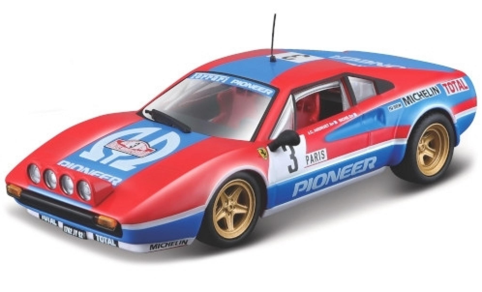 Ferrari 308 1/43 Burago GTB No.3 Scuderia Pioneer Rally Monte Carlo 1982 J-C.Andruet/Biche modellino in miniatura