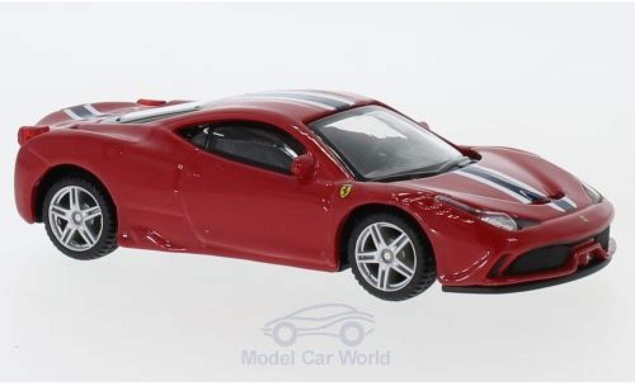 Ferrari 458 1/43 Burago Speciale rosso/bianco pull-back modellino in miniatura