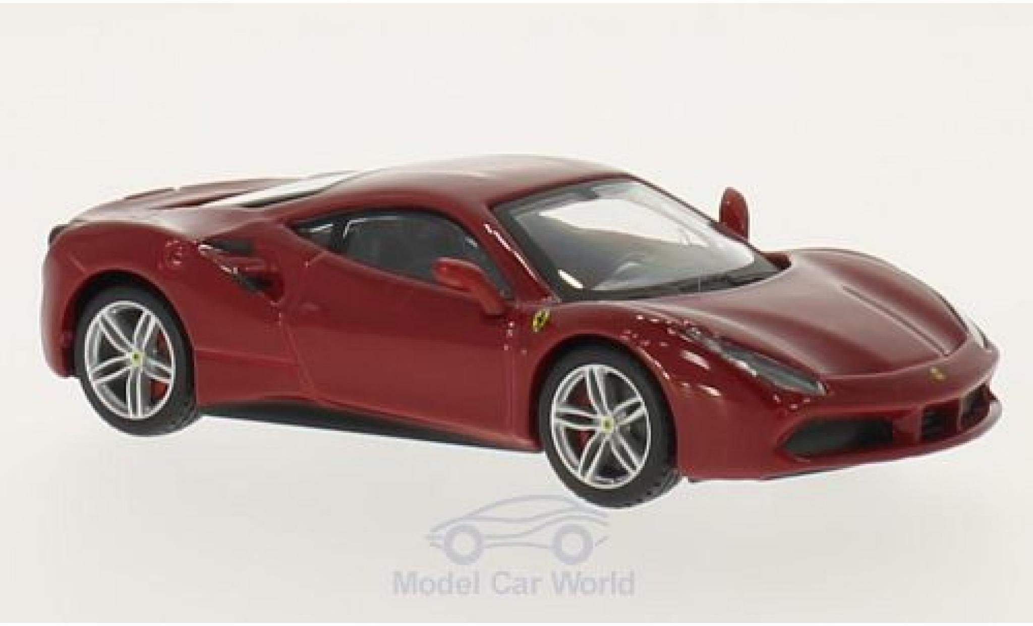 Ferrari 488 1/24 Burago GTB rosso modellino in miniatura