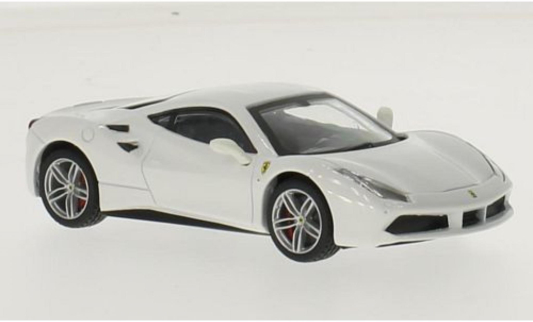 Ferrari 488 1/43 Burago GTB bianco modellino in miniatura