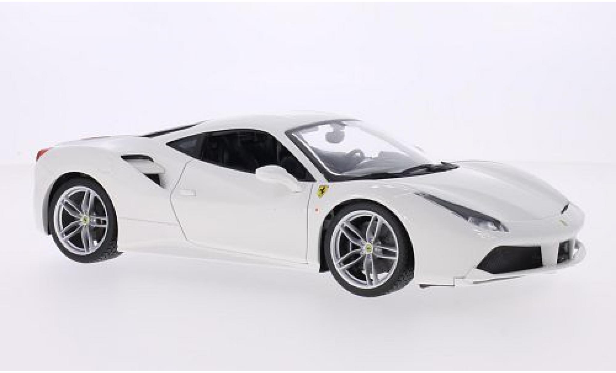 Ferrari 488 1/18 Burago GTB bianco 2014 modellino in miniatura