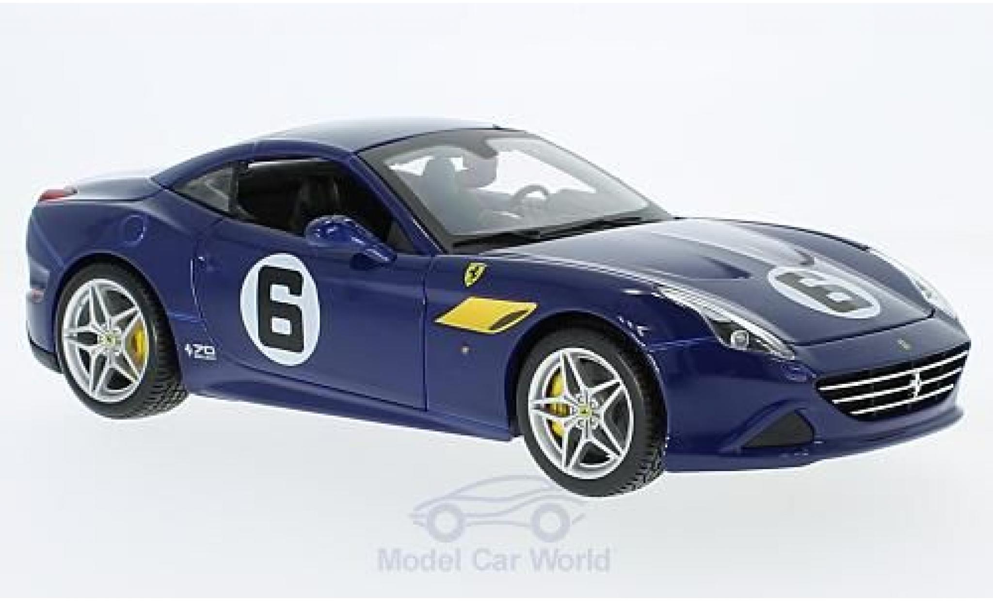 Ferrari California 1/18 Burago T blu The Sunoco 70 Jahre modellino in miniatura