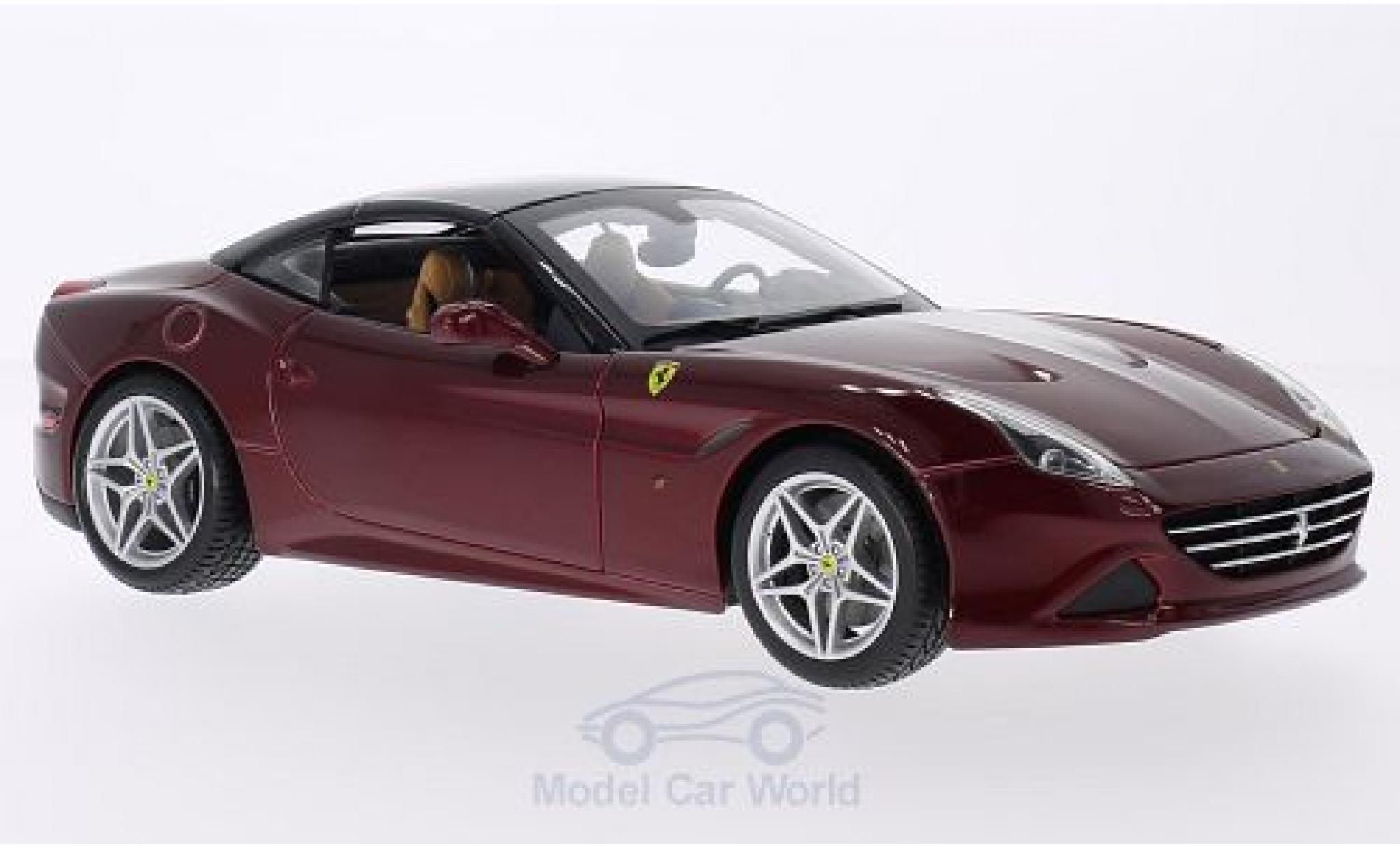 Ferrari California 1/18 Burago T metallico rosso modellino in miniatura