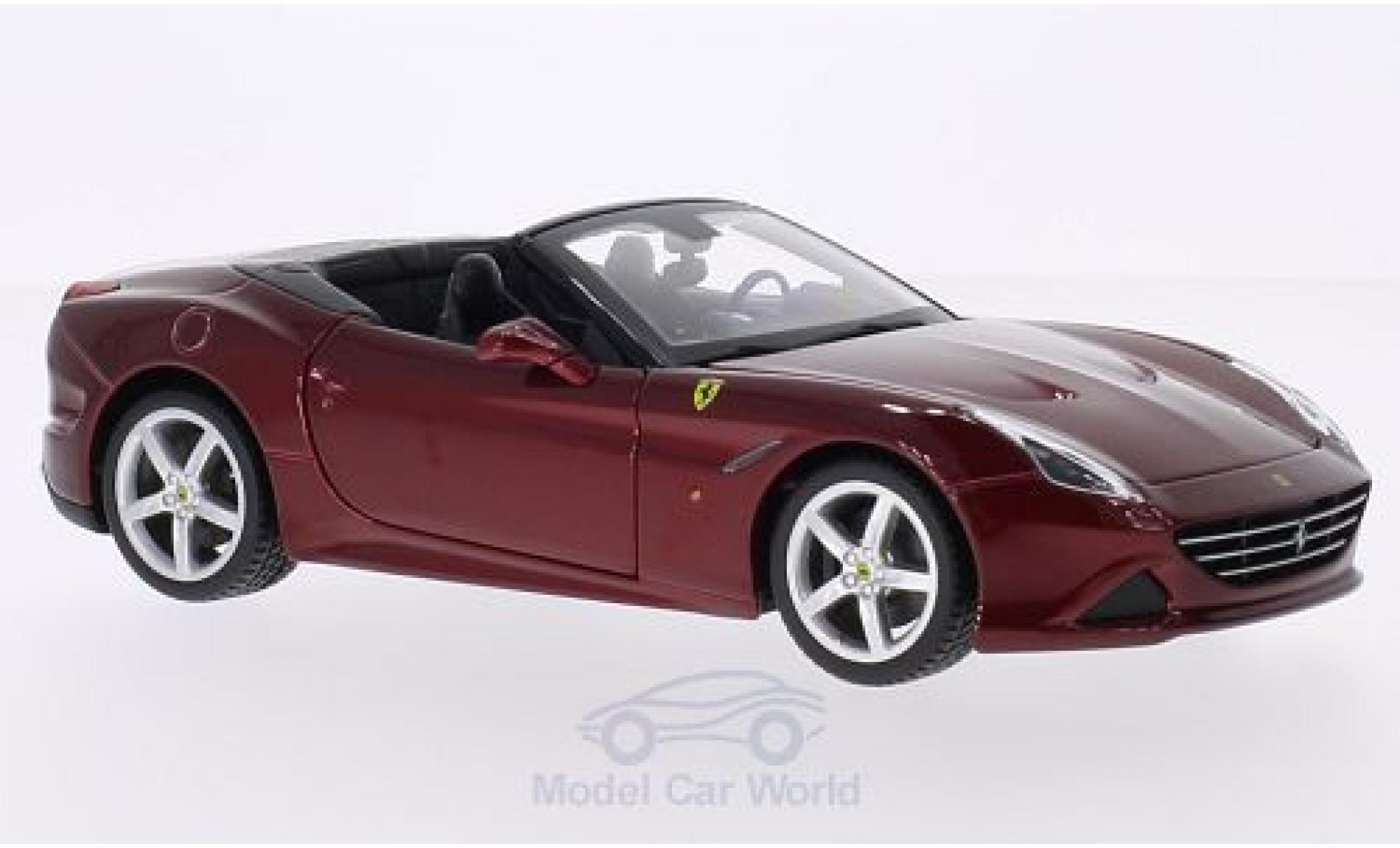 Ferrari California 1/24 Burago T metallico rosso Verdeck geöffnet modellino in miniatura