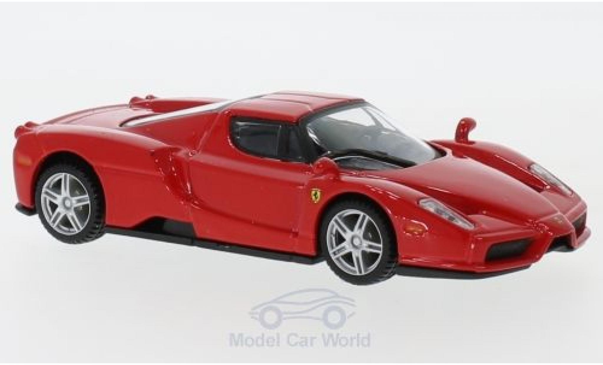 Ferrari Enzo 1/43 Burago rosso/bianco pull-back modellino in miniatura