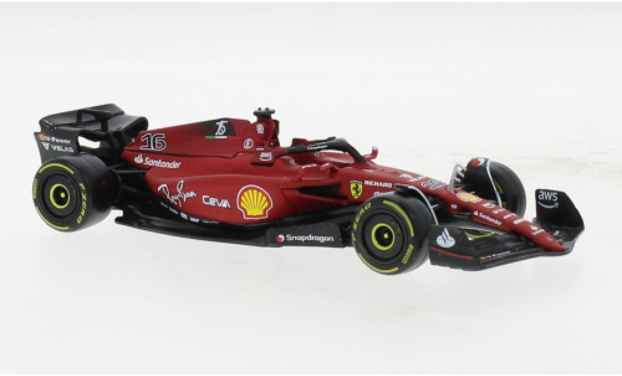 Ferrari F1 1/43 Burago Bburago -75 No.16 Scuderia Formel 1 2022 1:43 modellino in miniatura