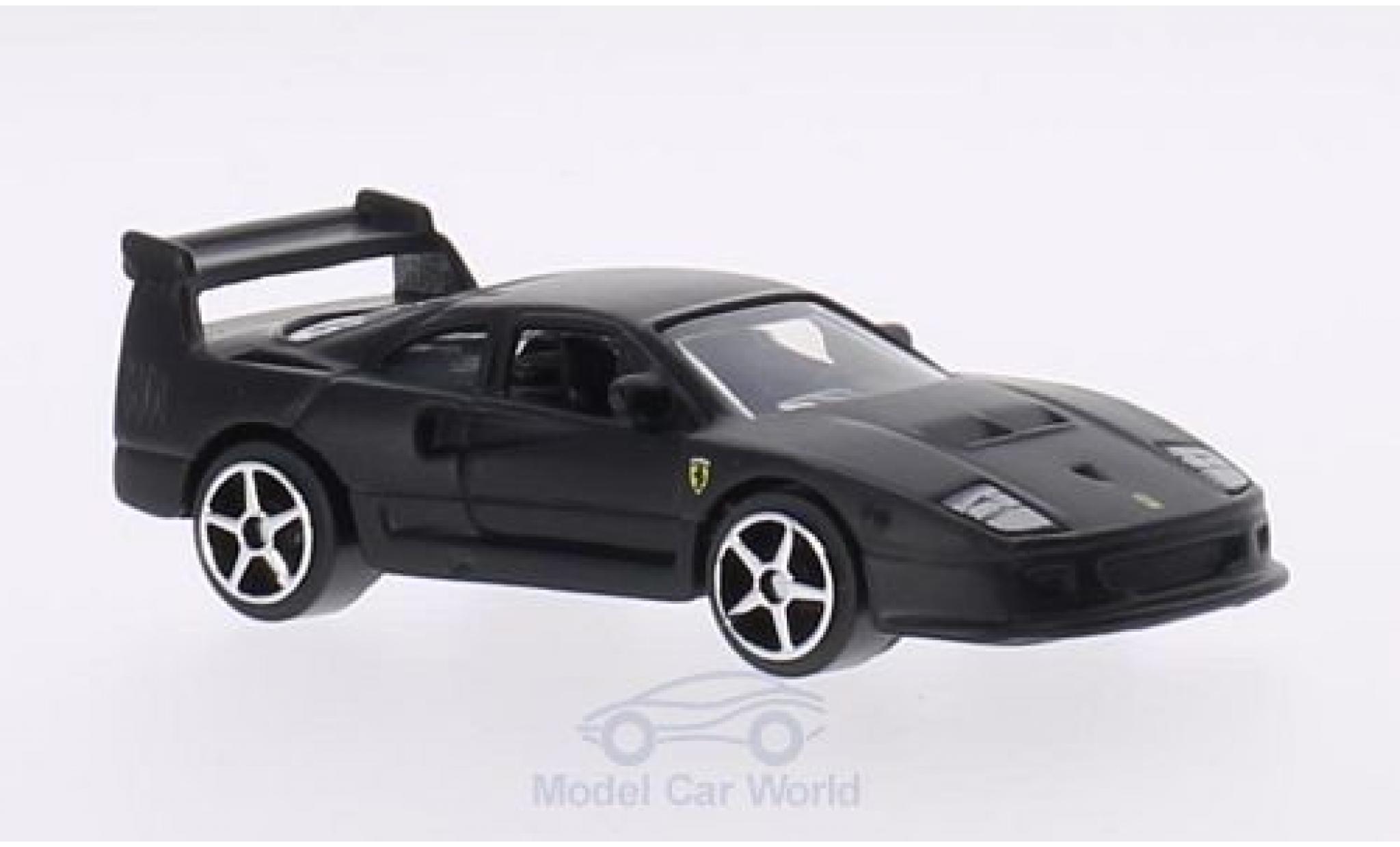 Ferrari F40 1/64 Burago Competizione matt-nero modellino in miniatura