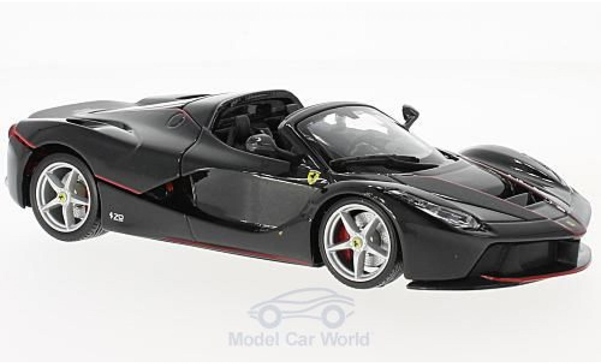 Ferrari LaFerrari 1/24 Burago La Aperta metallico nero modellino in miniatura