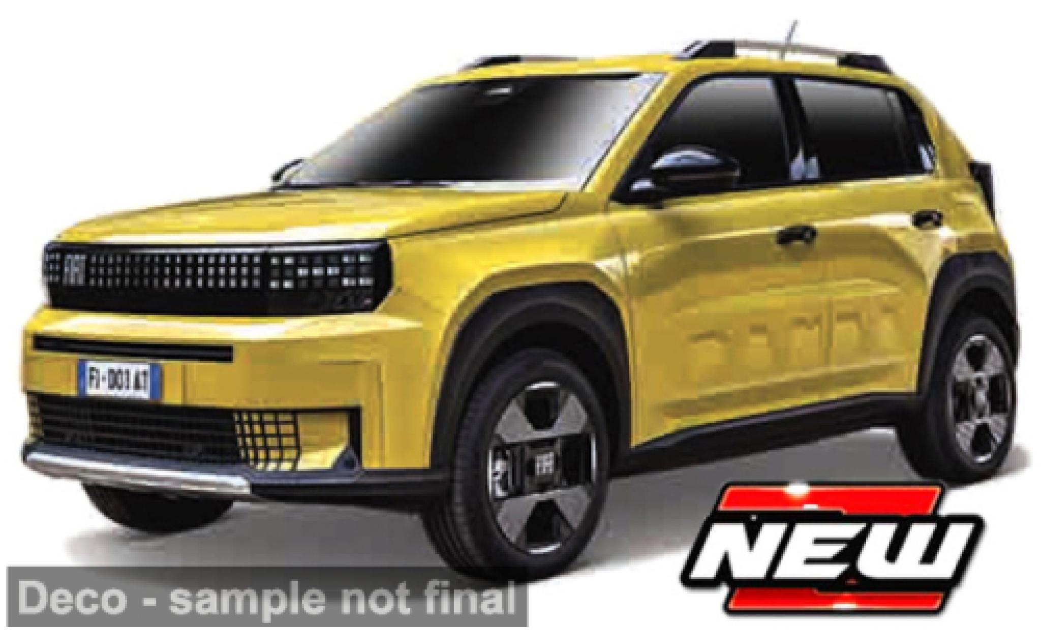 Fiat Panda 1/43 Burago Bburago EV gelb/schwarz 2024 1:43 modellino in miniatura