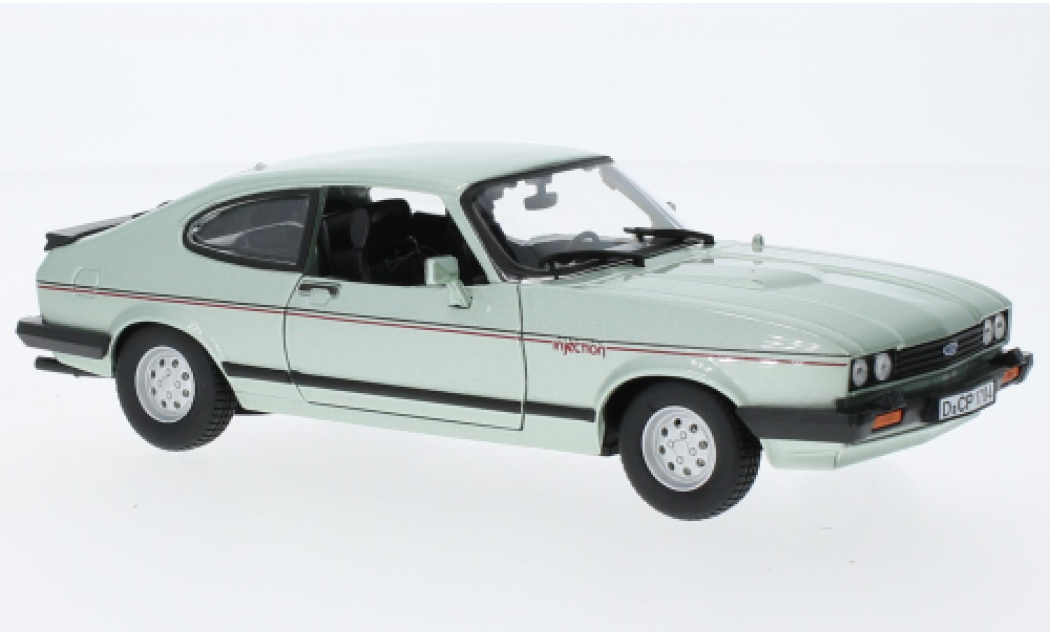 Ford Capri 1/24 Burago Bburago MK III 2.8 Injection metallise grün 1982 1:24 modellino in miniatura