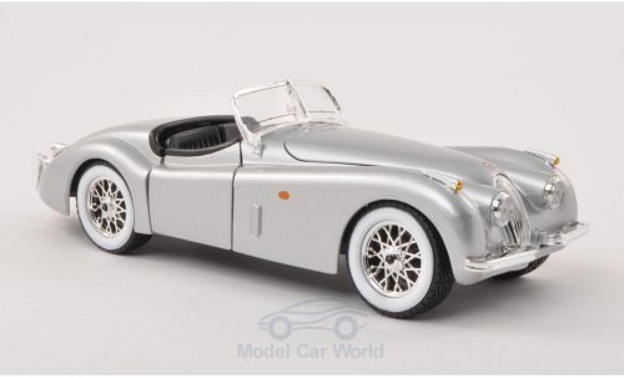 Jaguar XK 1/24 Burago 120 Roadster grigio 1948 ohne Vitrine modellino in miniatura