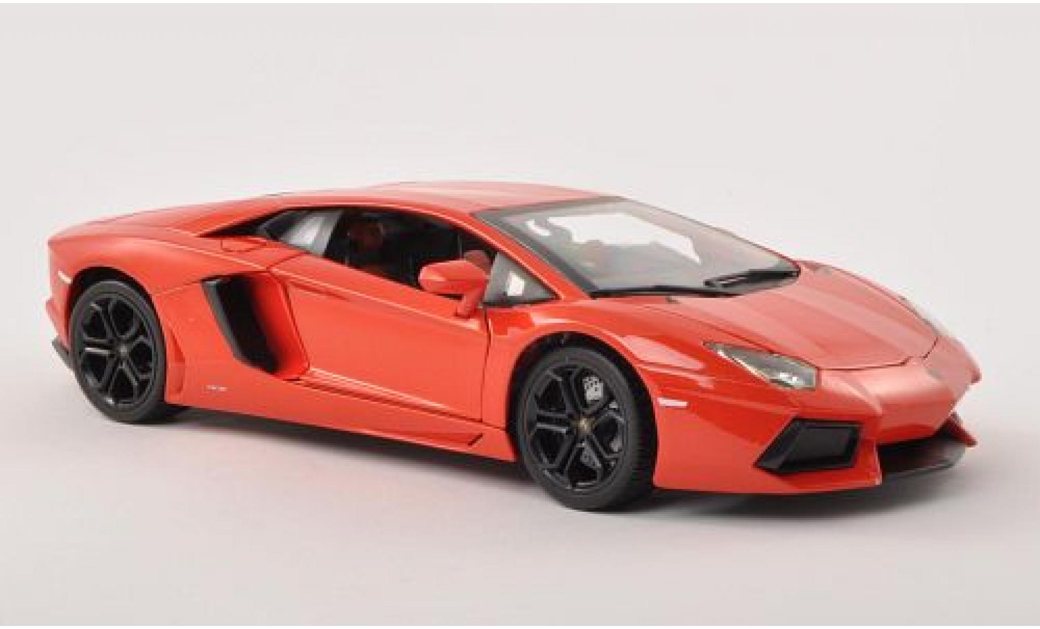 Lamborghini Aventador 1/18 Burago Bburago LP700-4 metallise orange 2011 1:18 modellino in miniatura