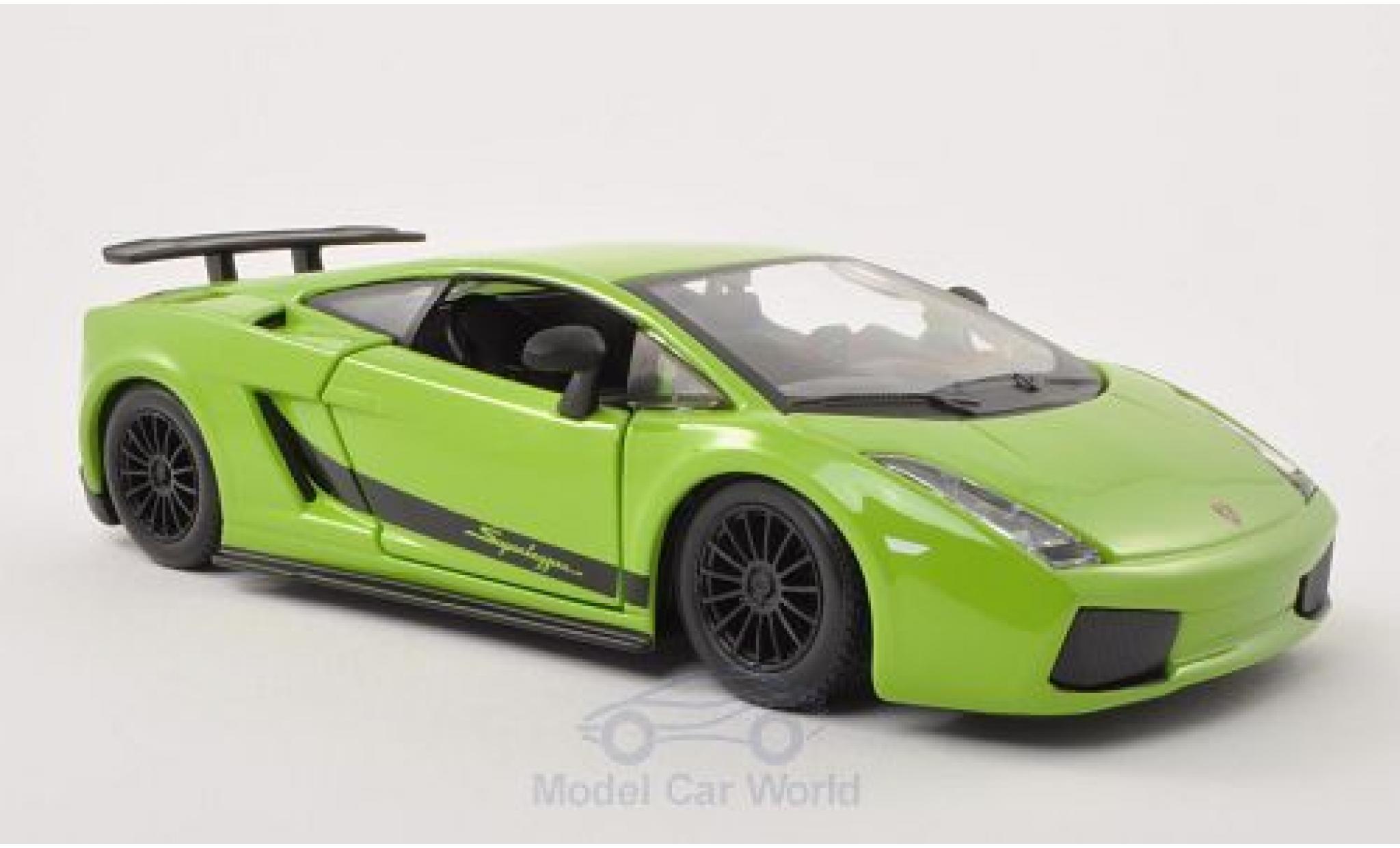 Lamborghini Gallardo Superleggera 1/24 Burago Superleggera verde 2003 modellino in miniatura