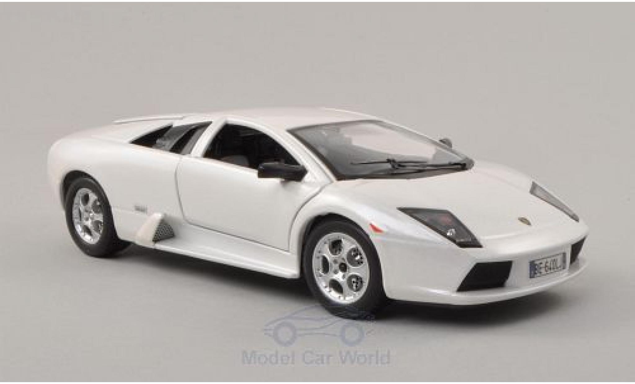 Lamborghini Murcielago 1/24 Burago metallico bianco 2002 modellino in miniatura