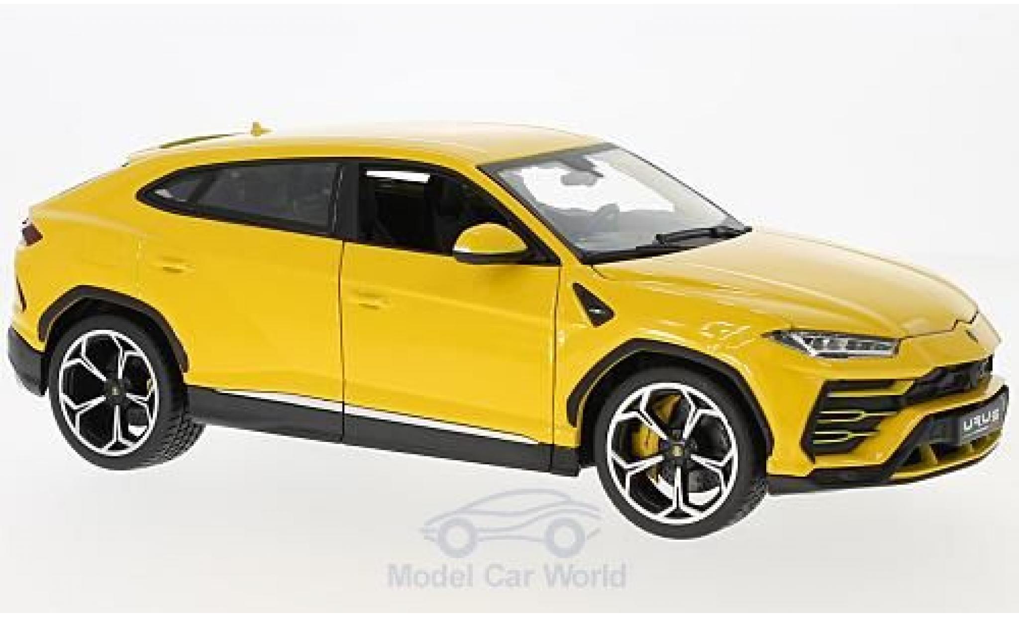 Lamborghini Urus 1/18 Burago giallo 2018 modellino in miniatura