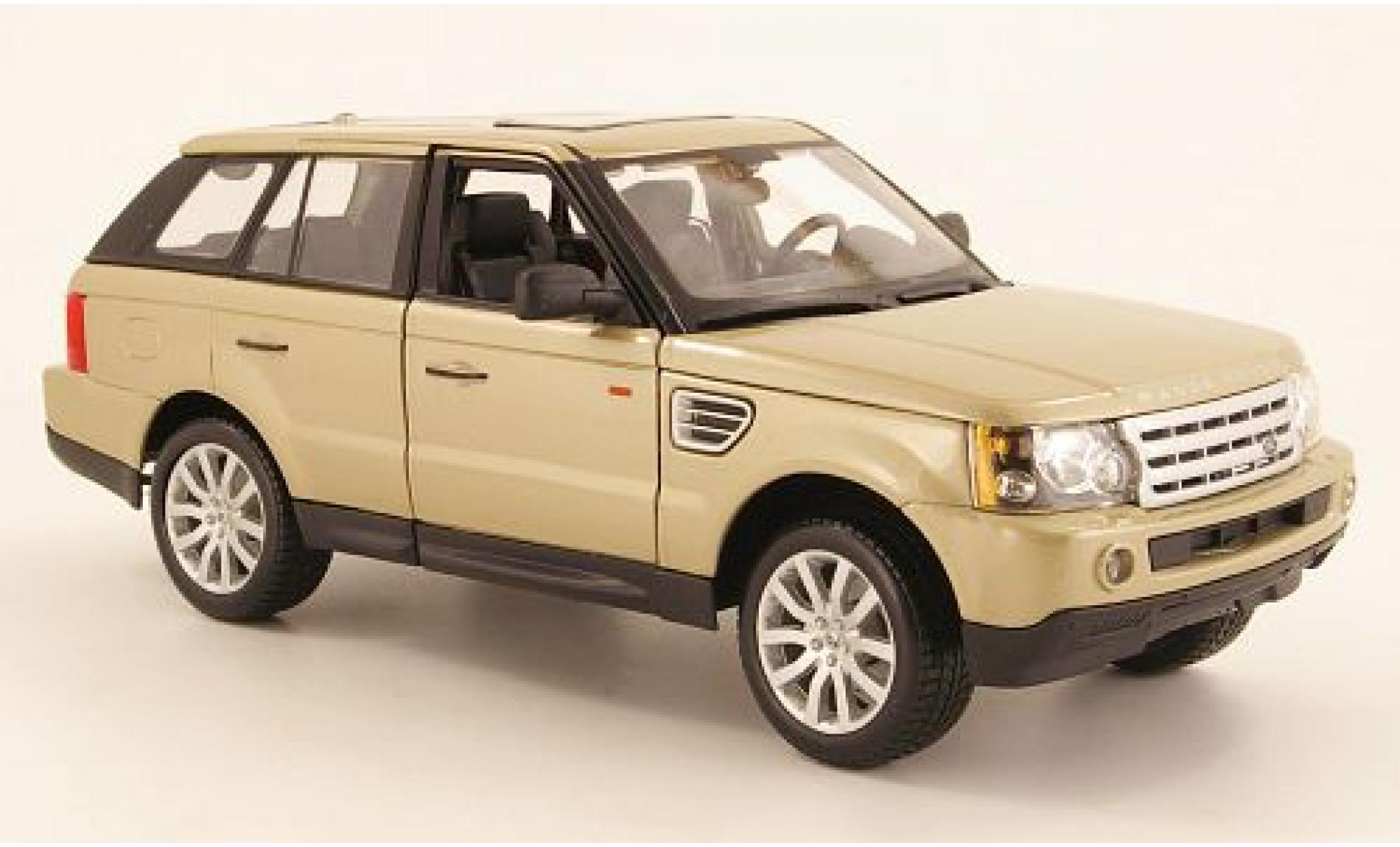 Land Rover Range Rover 1/18 Burago Sport gold sans Vitrine modellino in miniatura