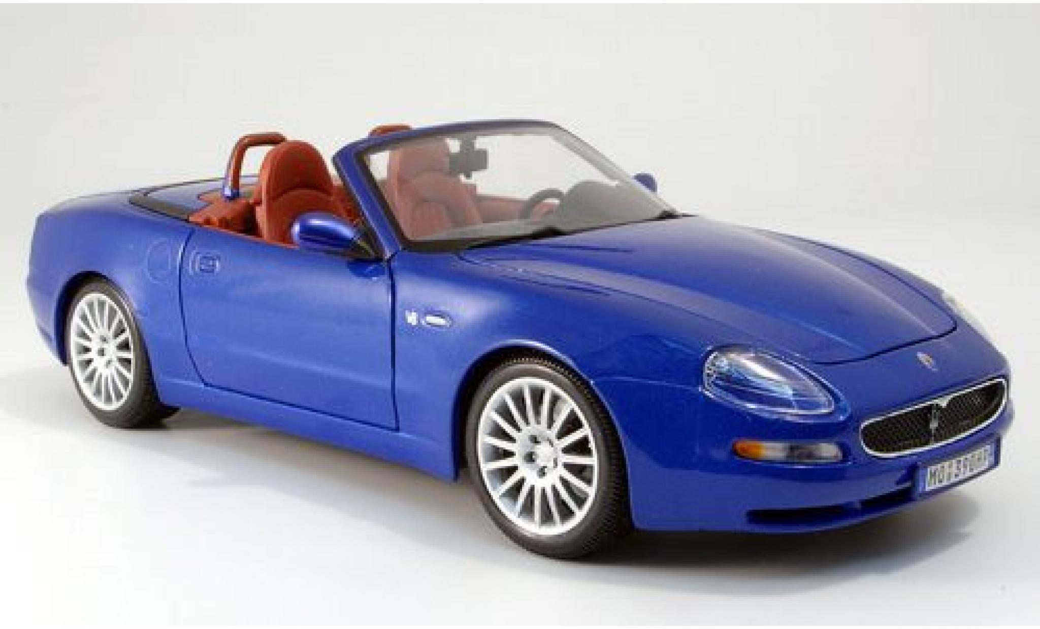 Maserati GT Spyder 1/18 Burago blu 2003 sans Vitrine modellino in miniatura